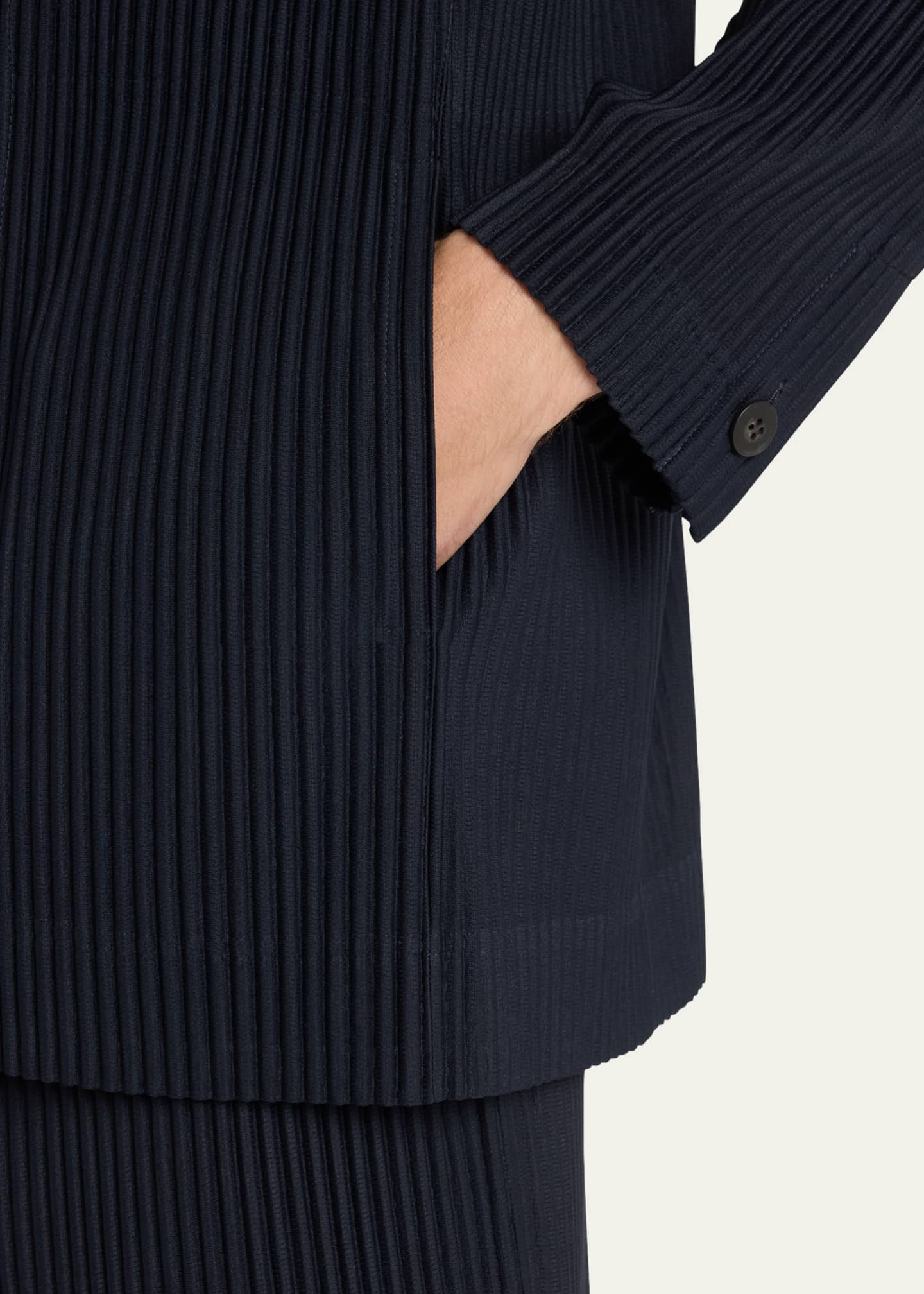 Homme Plisse Issey Miyake Men's Pleated Polyester Sport Jacket Image 5 of 5