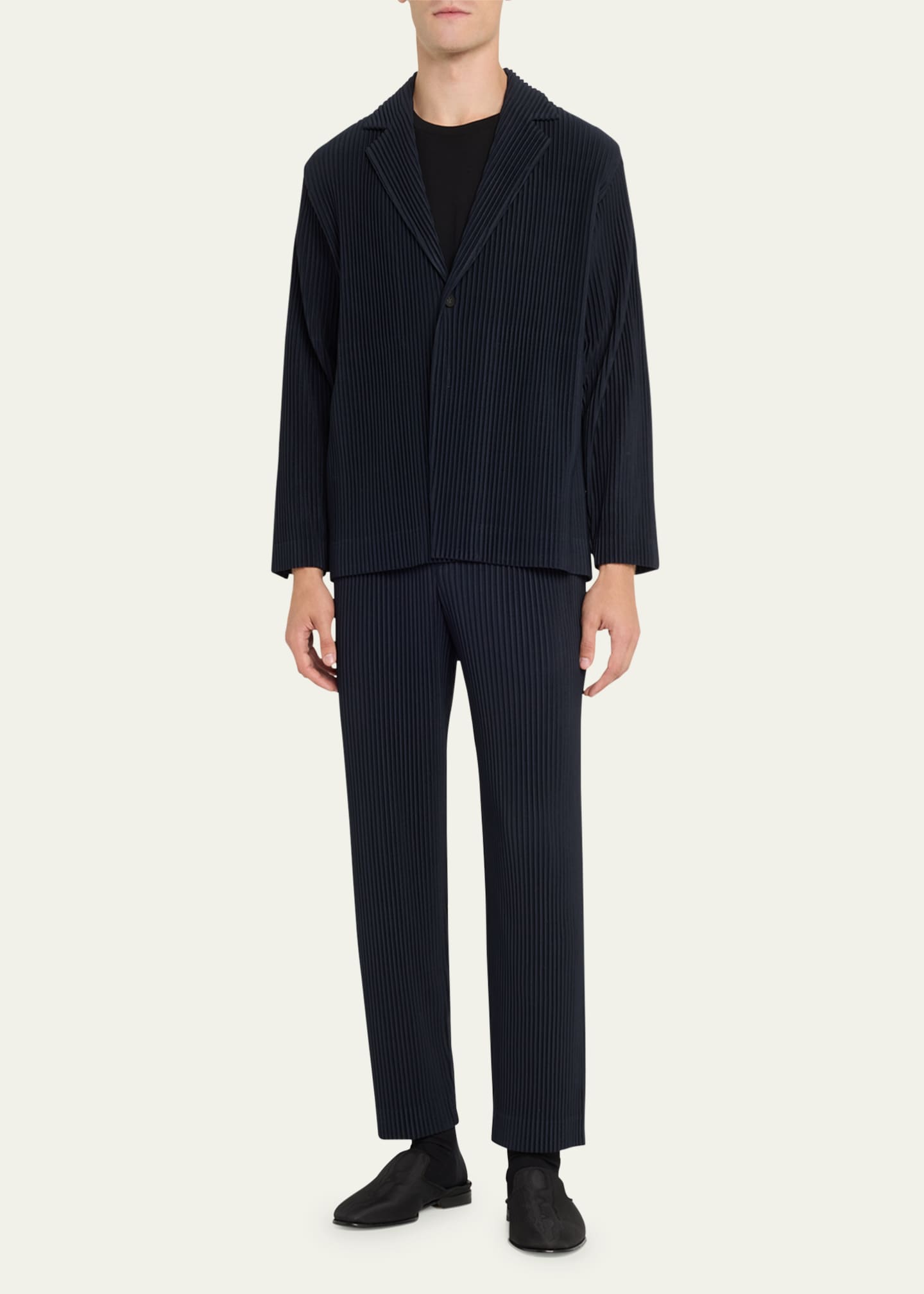 Homme Plisse Issey Miyake Men's Pleated Polyester Pants Image 2 of 5