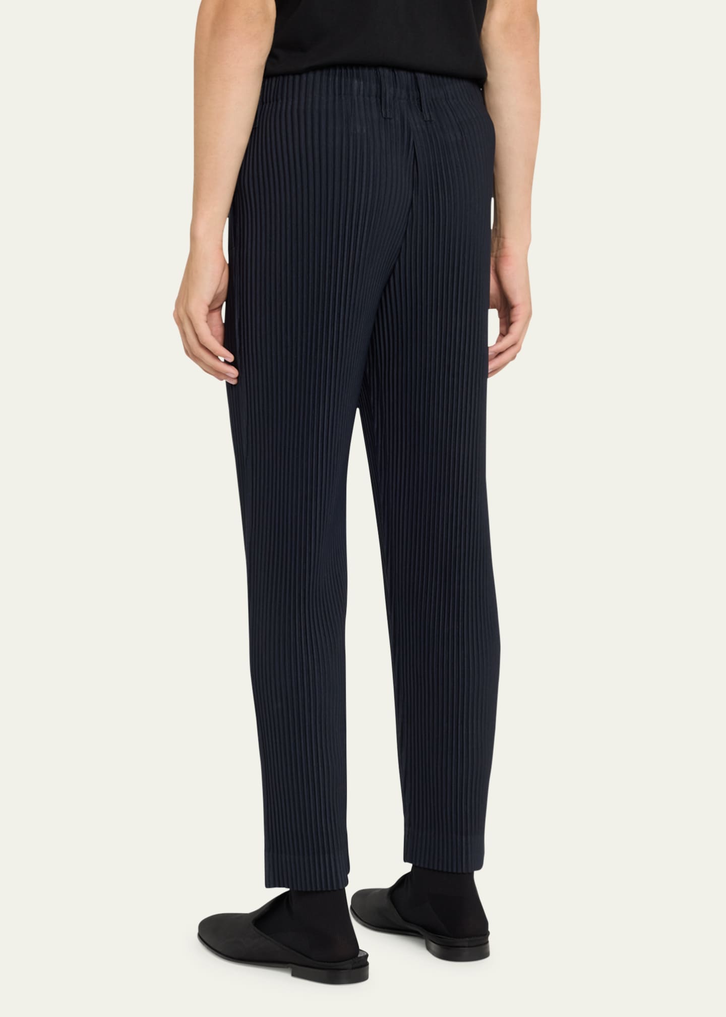 Homme Plisse Issey Miyake Men's Pleated Polyester Pants Image 3 of 5