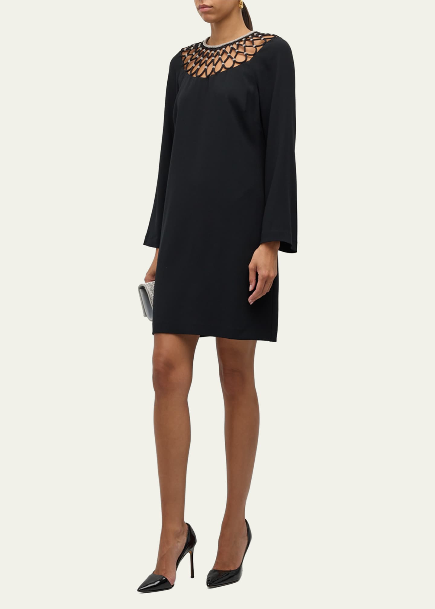 Kobi Halperin Alby Chain-Embellished Shift Dress Image 2 of 5