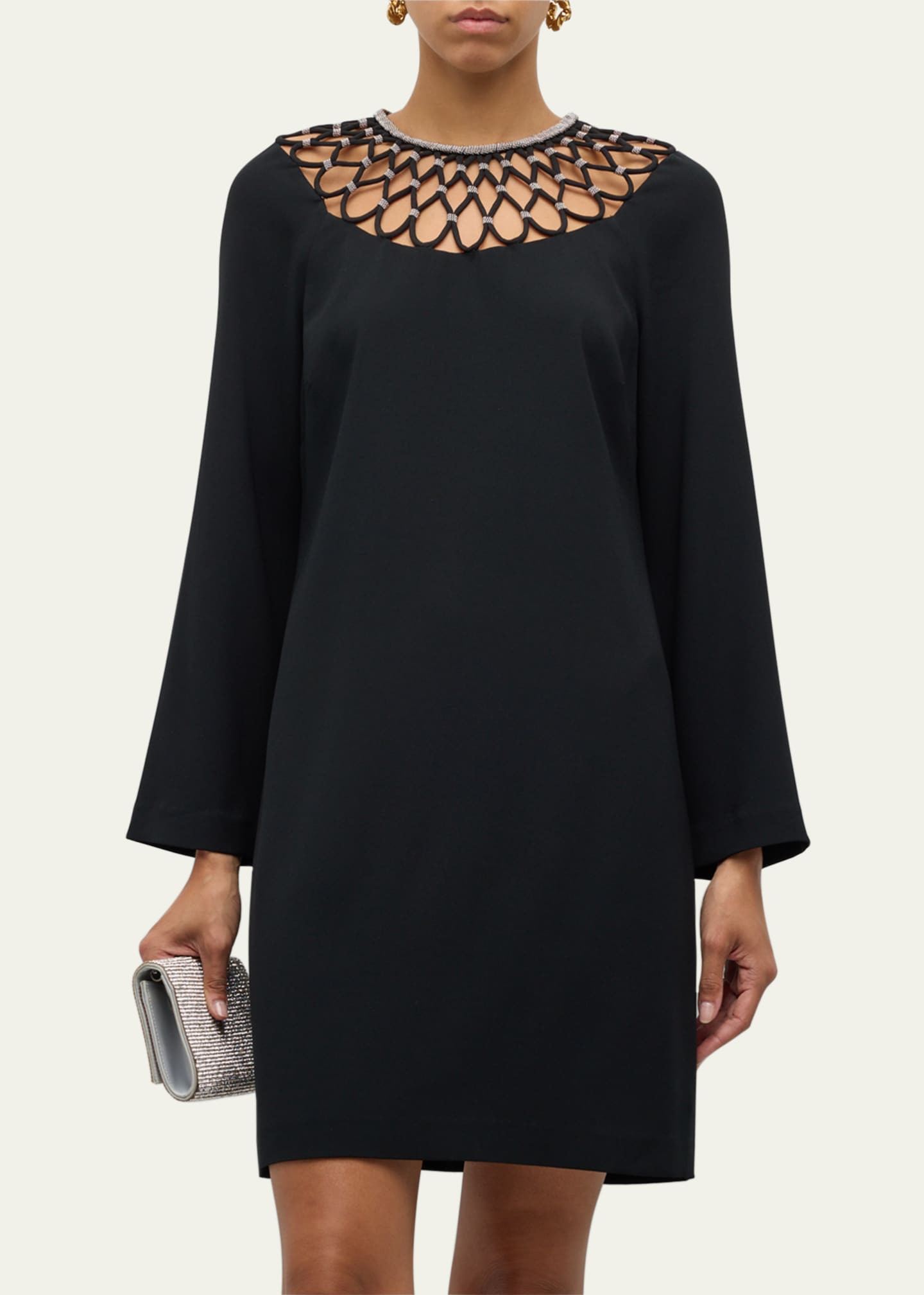 Kobi Halperin Alby Chain-Embellished Shift Dress Image 4 of 5