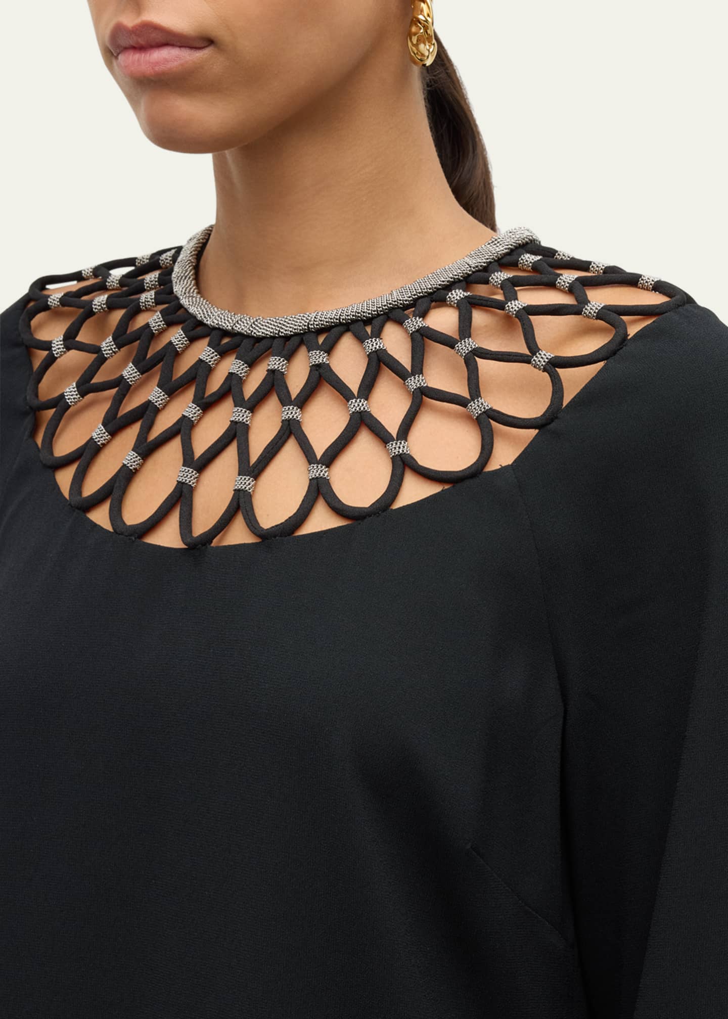 Kobi Halperin Alby Chain-Embellished Shift Dress Image 5 of 5