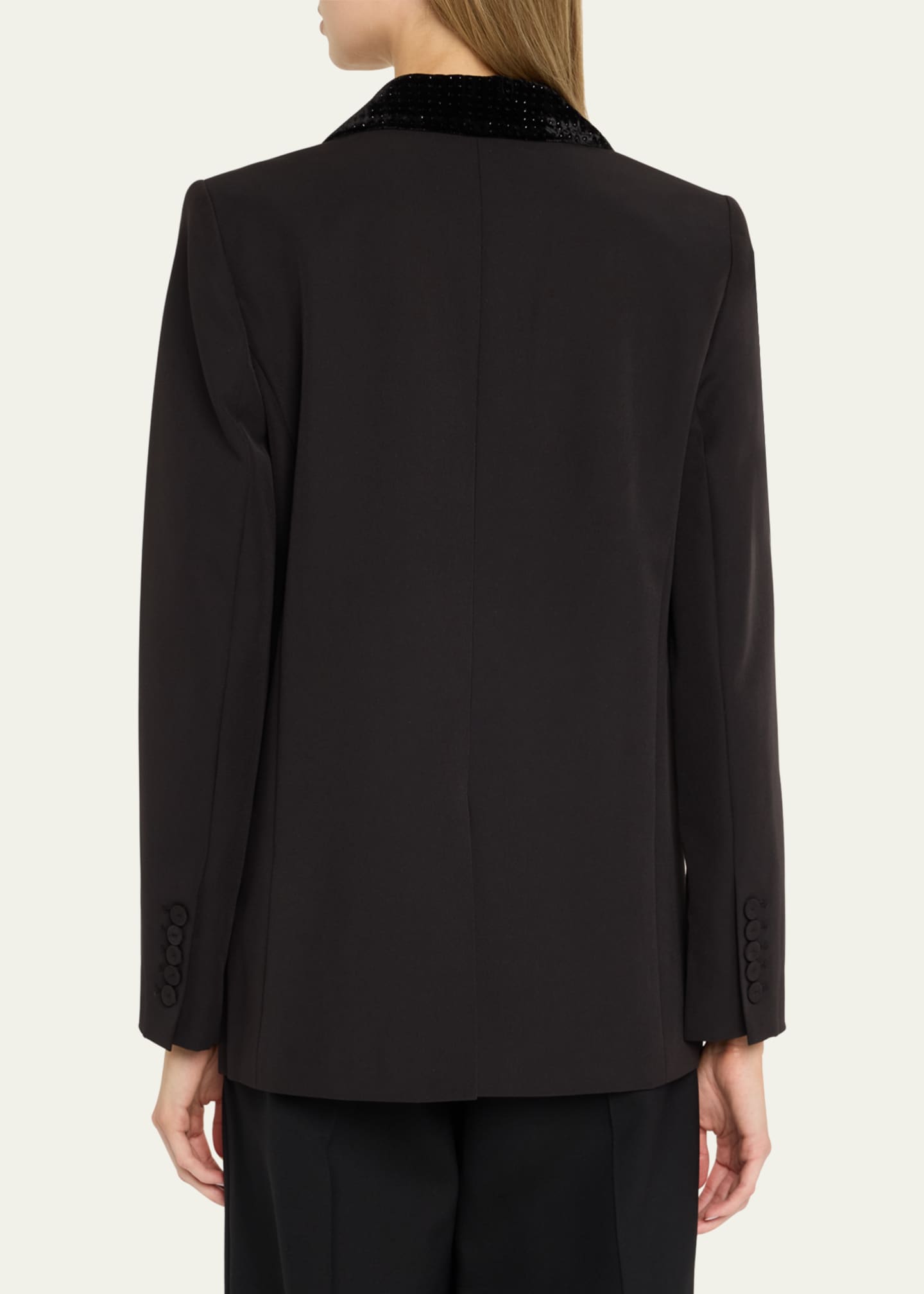 Kobi Halperin Kenny Single-Button Rhinestone Twill Jacket Image 3 of 5