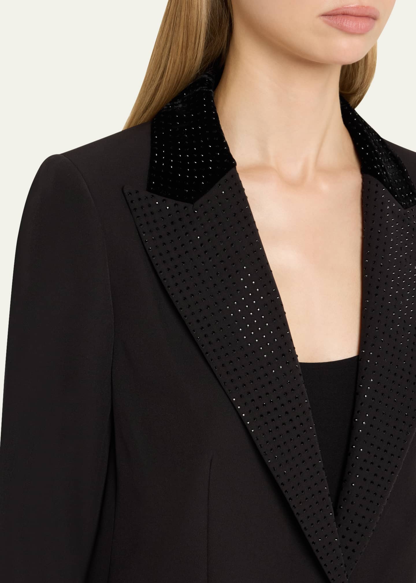 Kobi Halperin Kenny Single-Button Rhinestone Twill Jacket Image 5 of 5