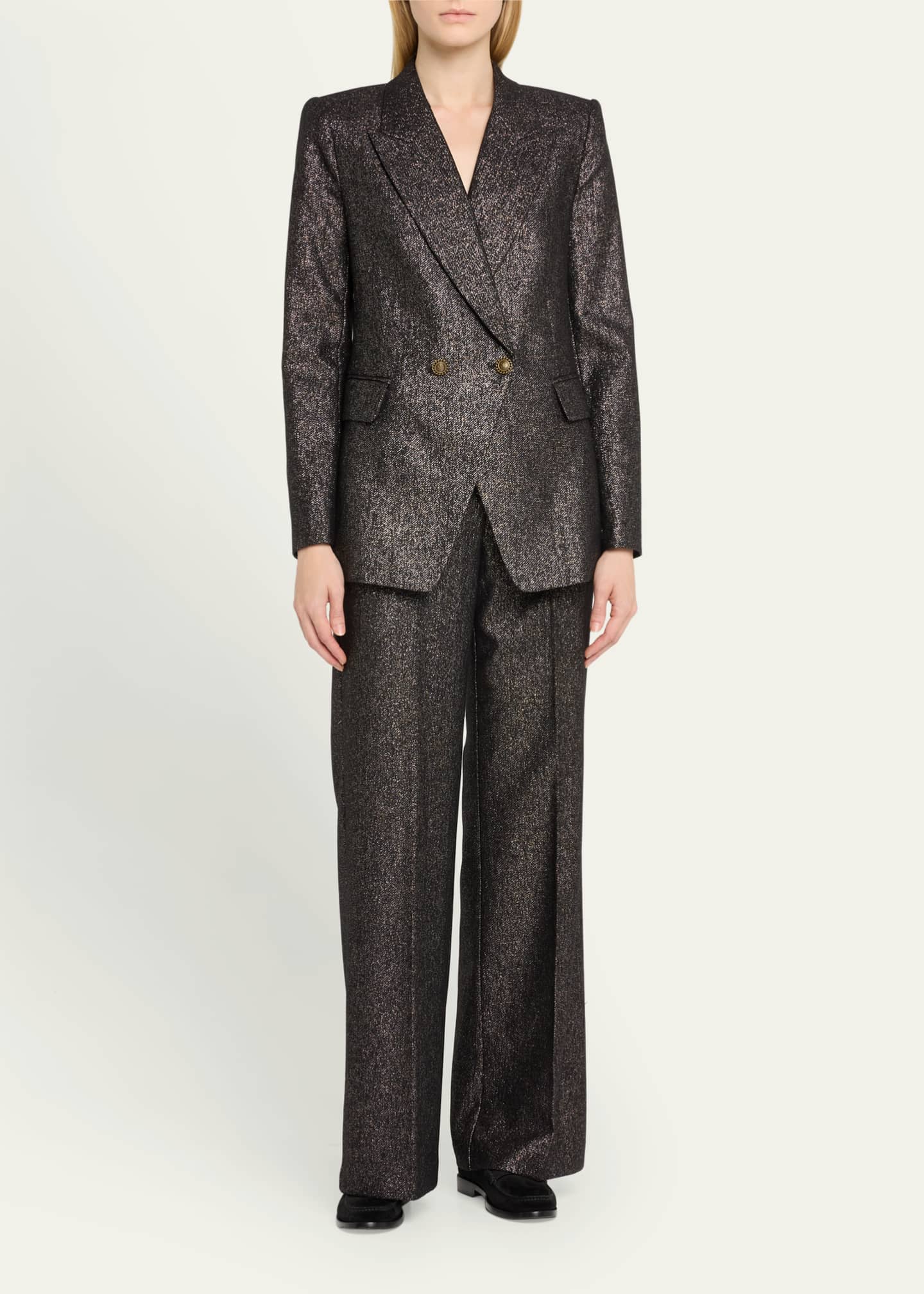Kobi Halperin Misha Metallic Flare-Leg Pants Image 2 of 5