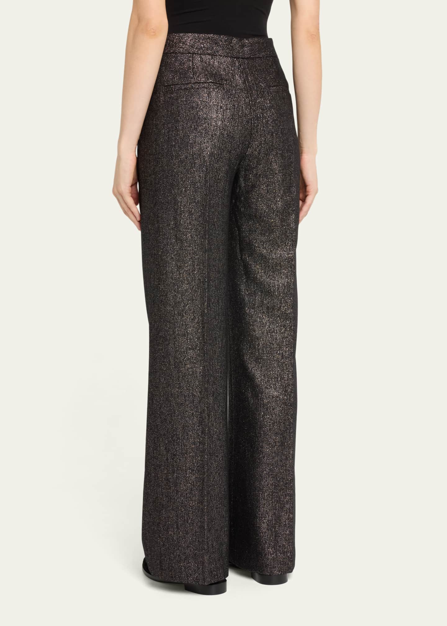 Kobi Halperin Misha Metallic Flare-Leg Pants Image 3 of 5