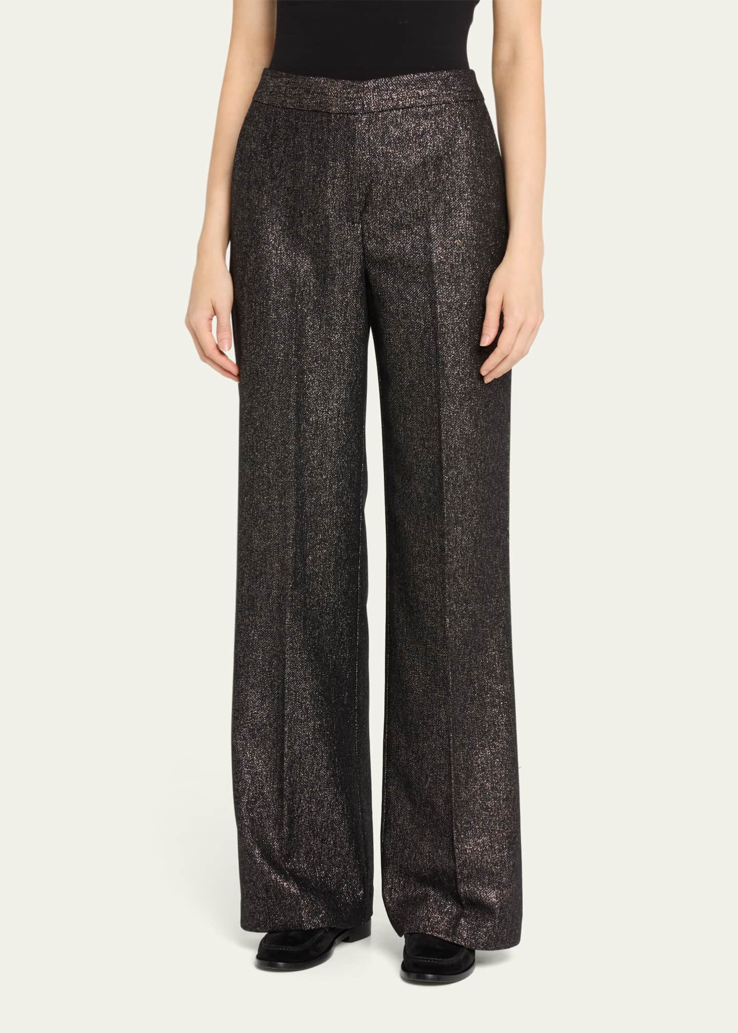 Kobi Halperin Misha Metallic Flare-Leg Pants Image 4 of 5