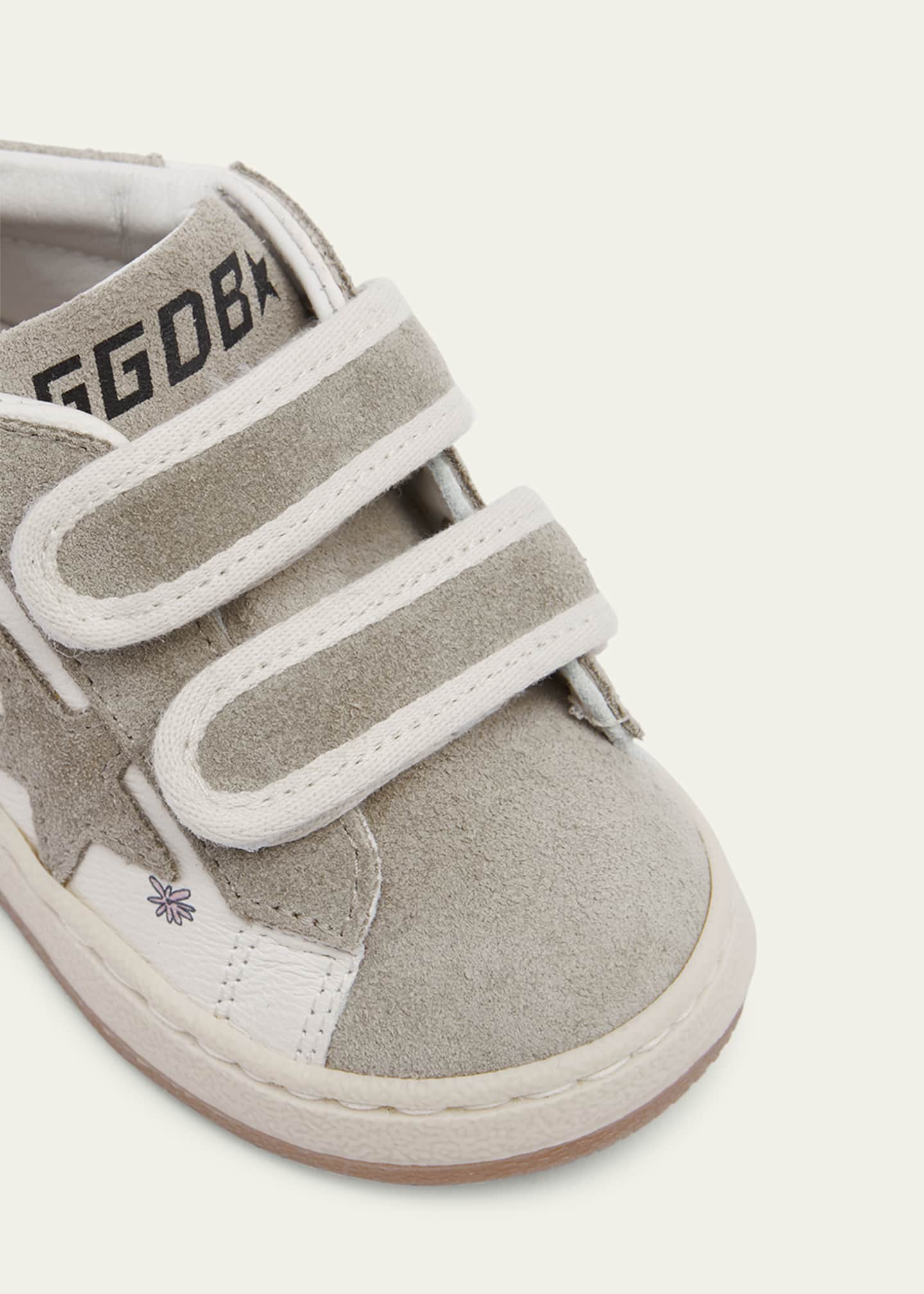 Golden Goose Kid's June Nappa Leather Suede Star Sneakers, Baby/Toddlers Image 3 of 3