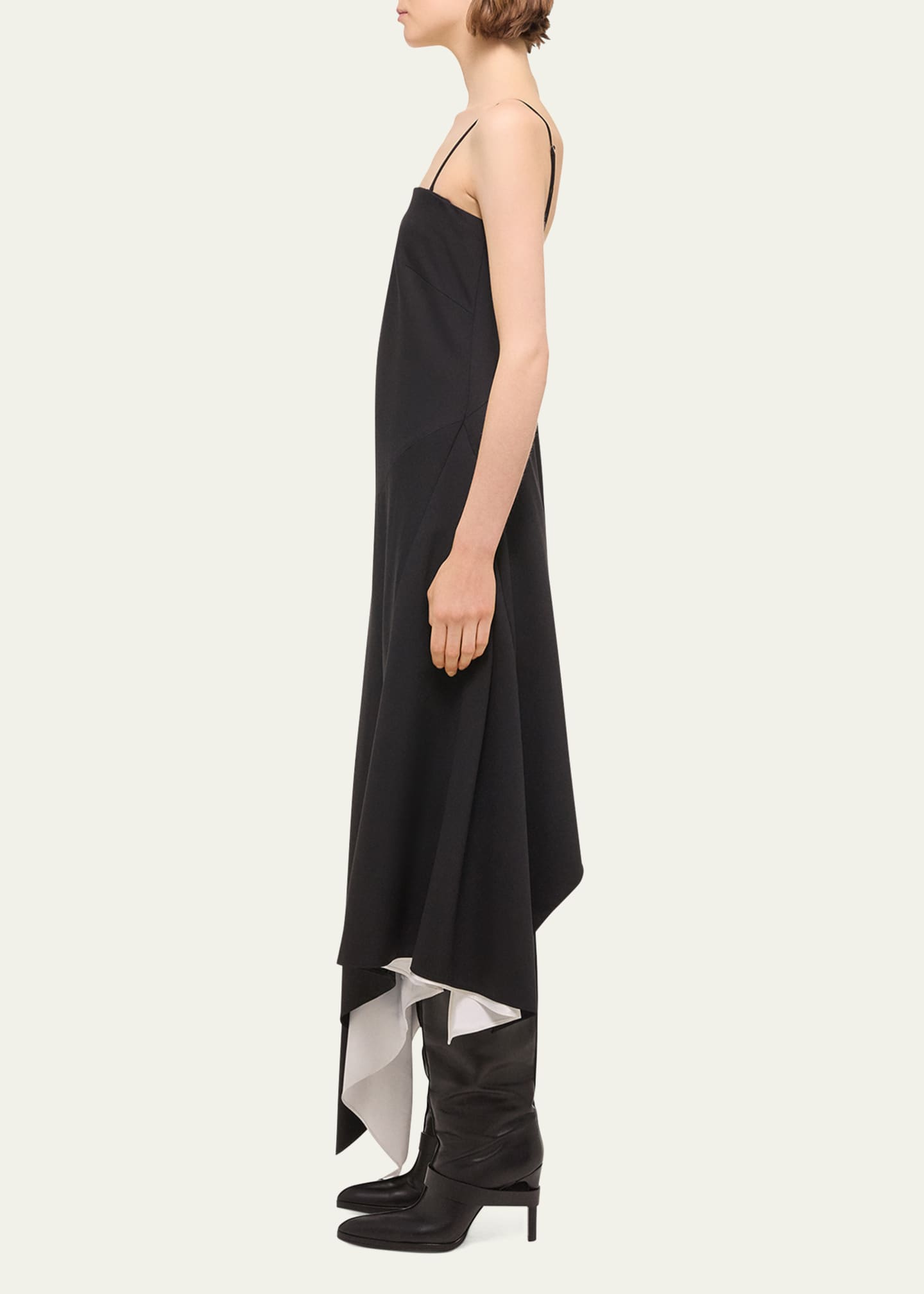 Helmut Lang Scarf Hem Midi Dress Image 4 of 5