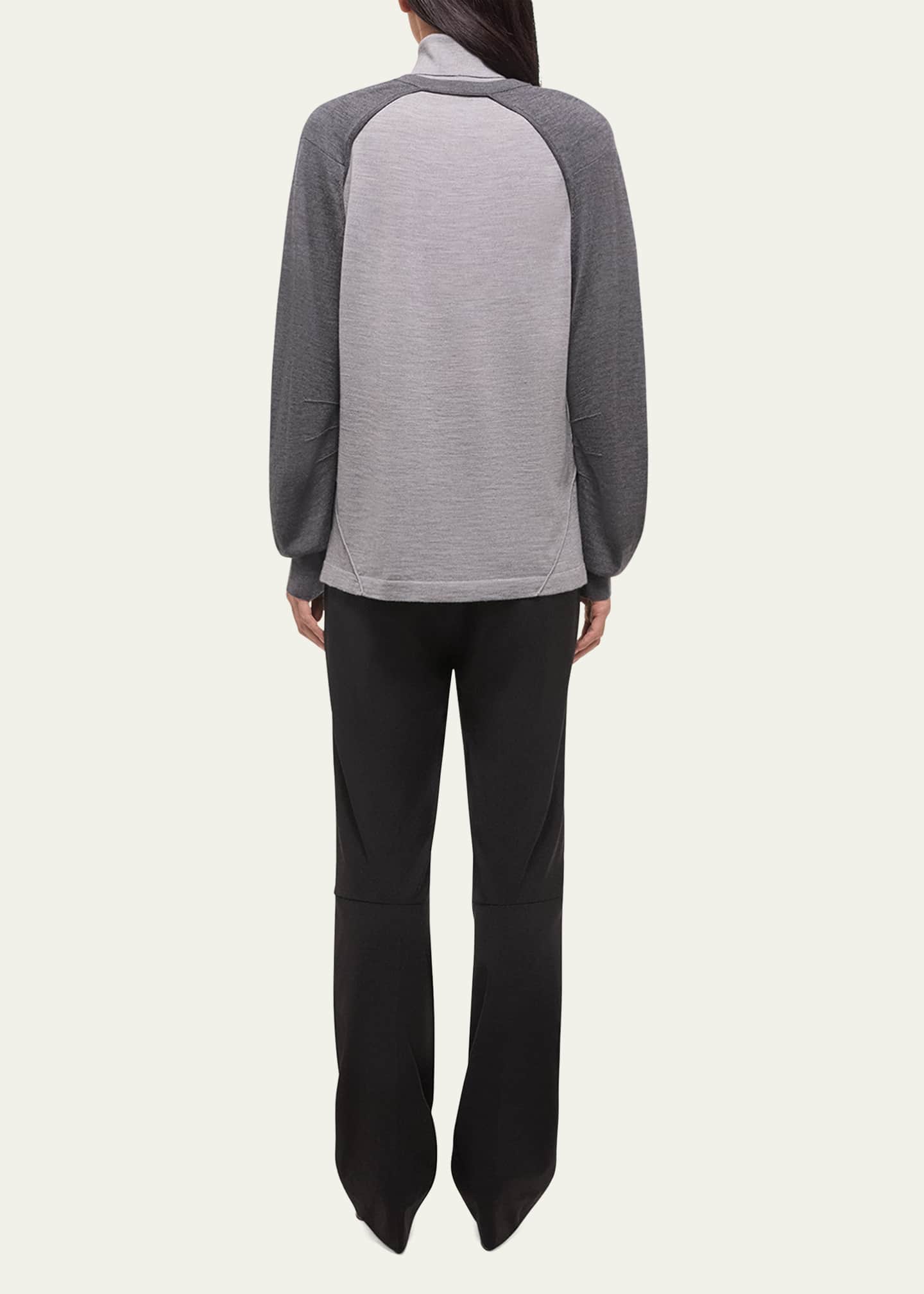 Helmut Lang Fine-Knit Turtleneck Top with Detachable Shrug Image 3 of 5