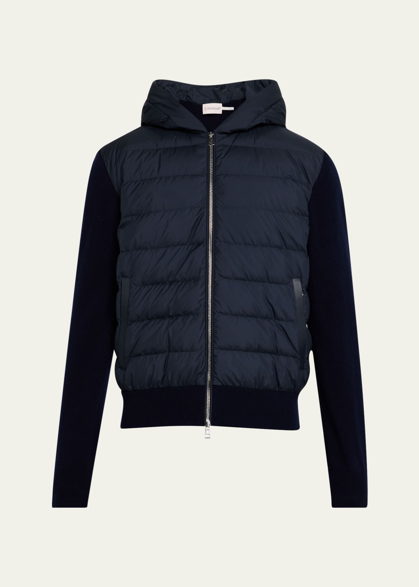Moncler Men's Wool-Cashmere Down Cardigan Image 1 of 4