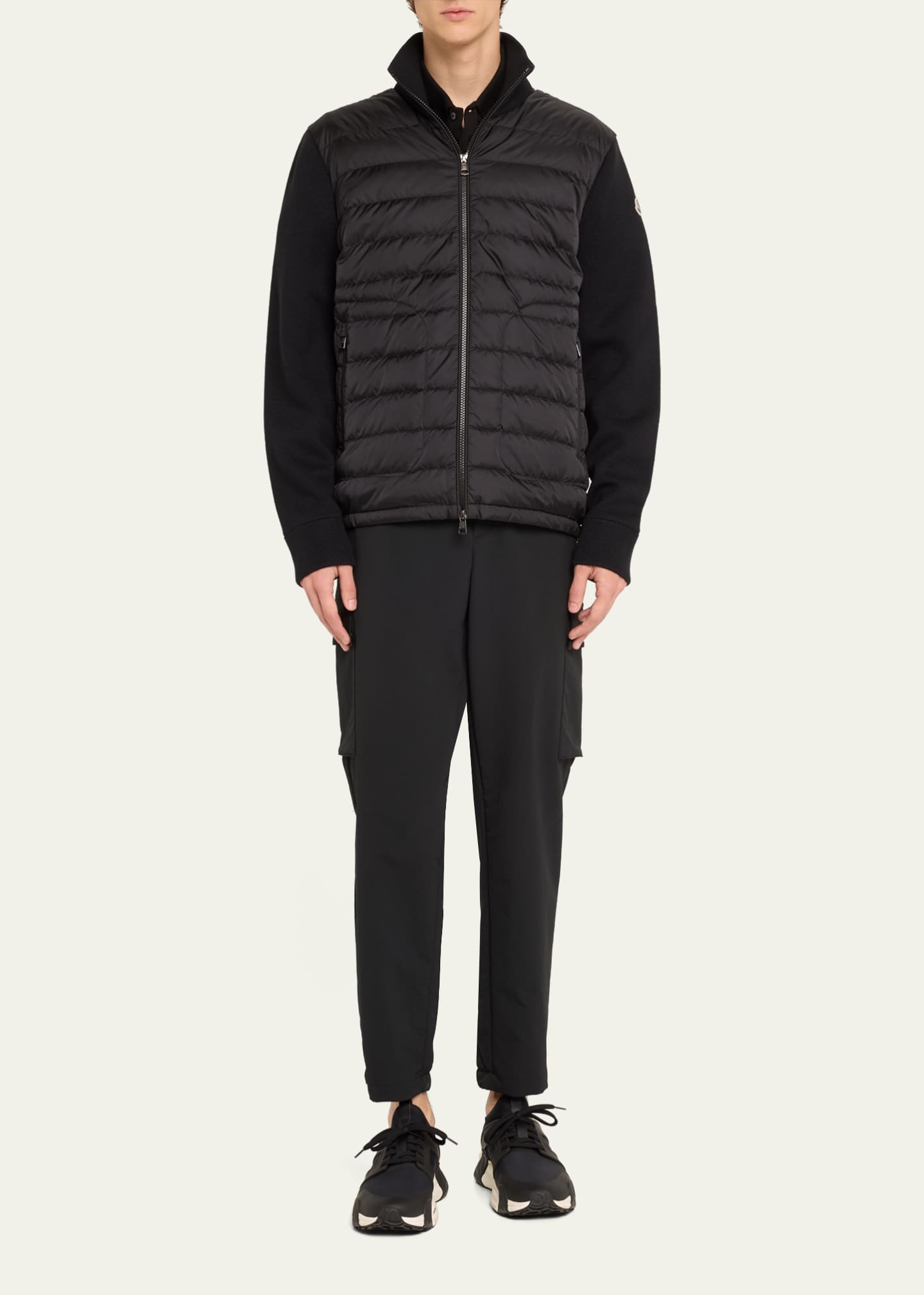 Moncler Men's Wool Down Zip Cardigan - Bergdorf Goodman