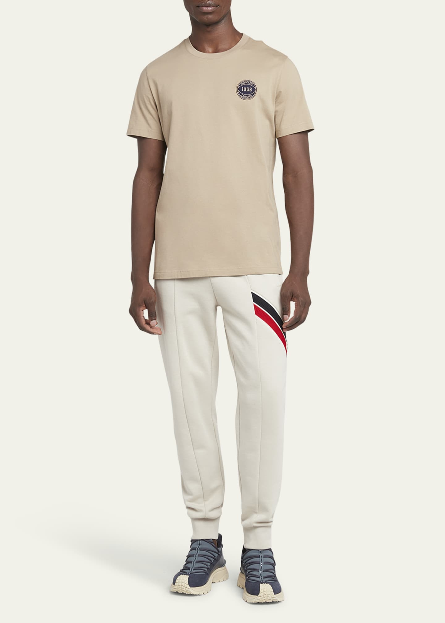 Moncler Men's Champs Logo-Patch T-Shirt Image 2 of 5