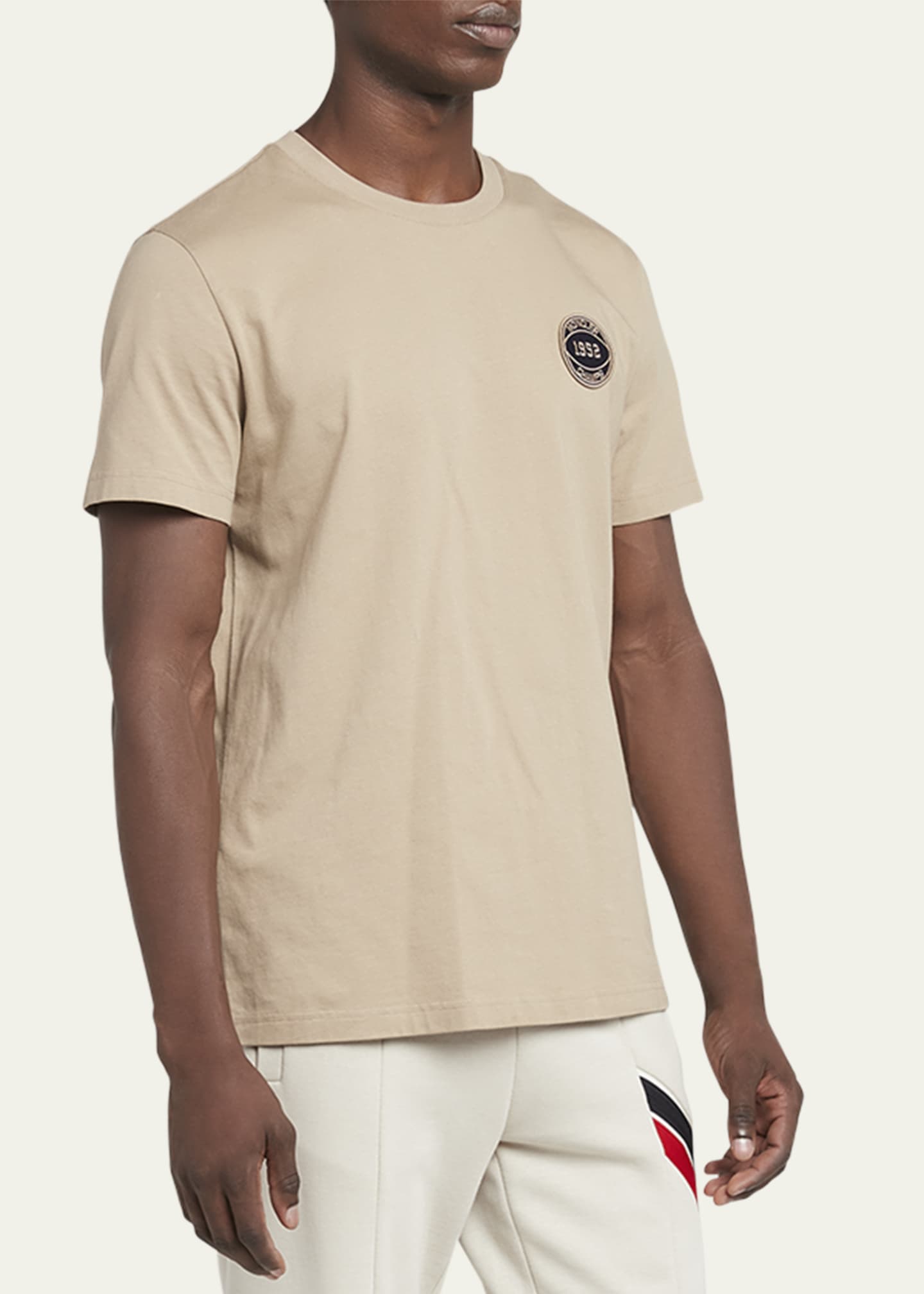 Moncler Men's Champs Logo-Patch T-Shirt Image 4 of 5