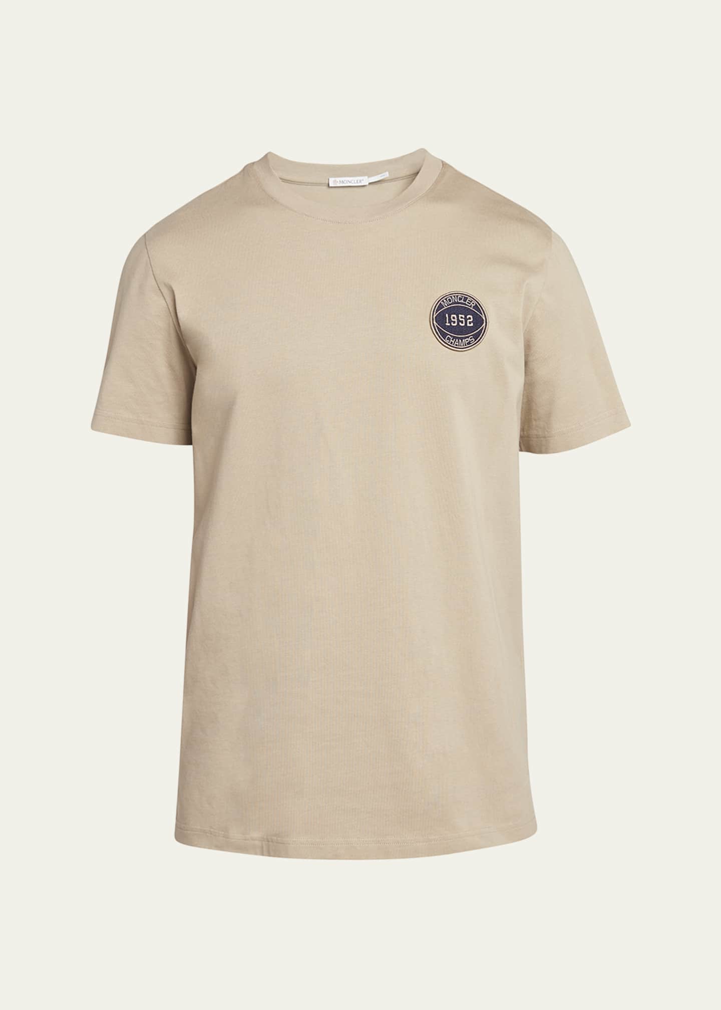 Moncler Men's Champs Logo-Patch T-Shirt Image 1 of 5