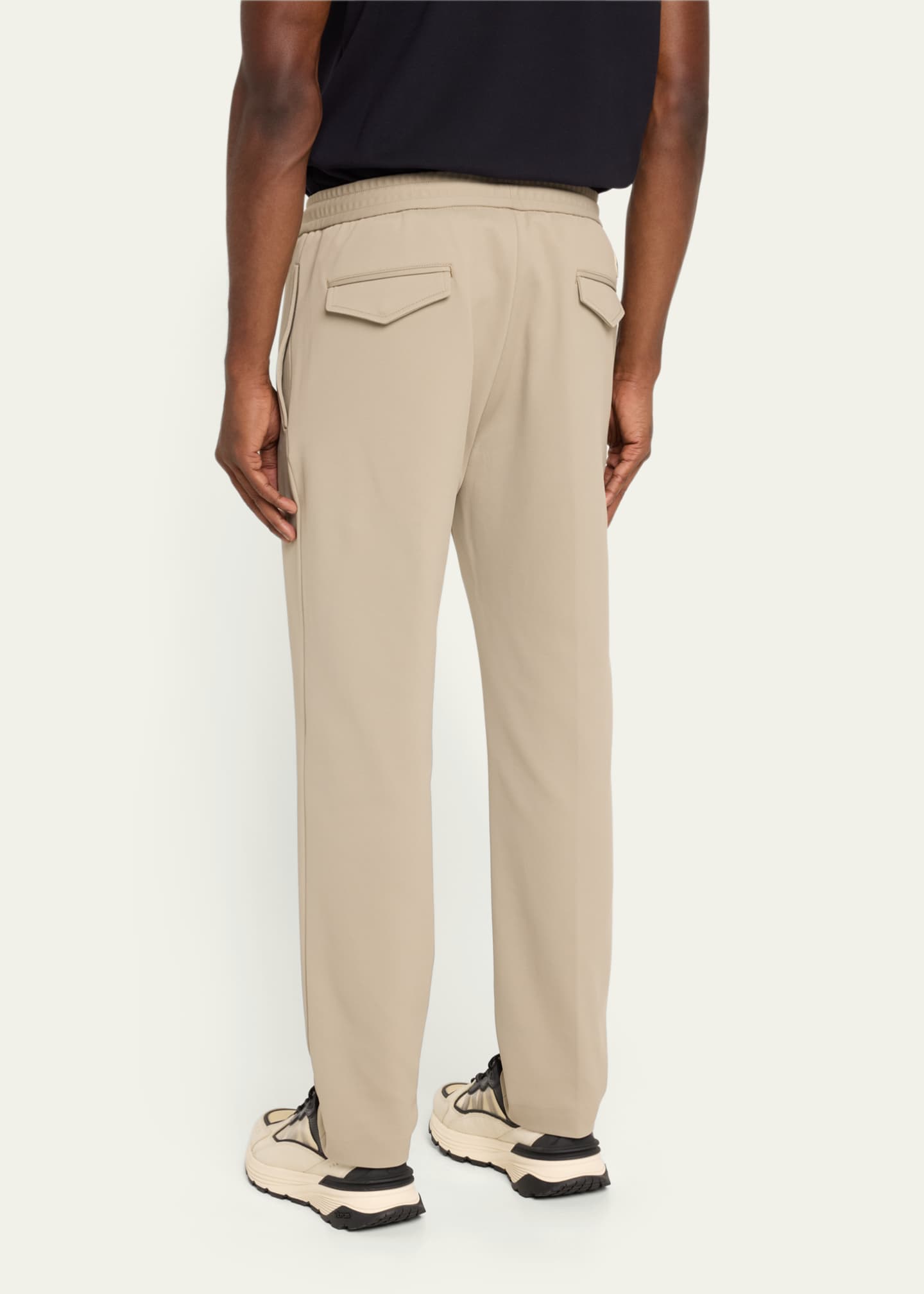 Moncler Men's Drawstring Twill Trousers Image 3 of 5