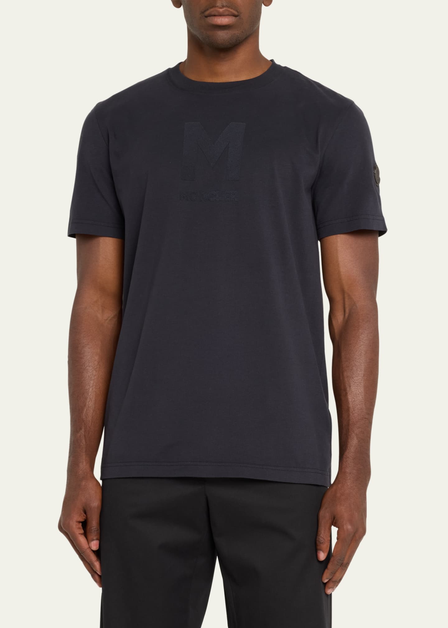 Moncler Men's Logo-Print Cotton T-Shirt Image 4 of 5