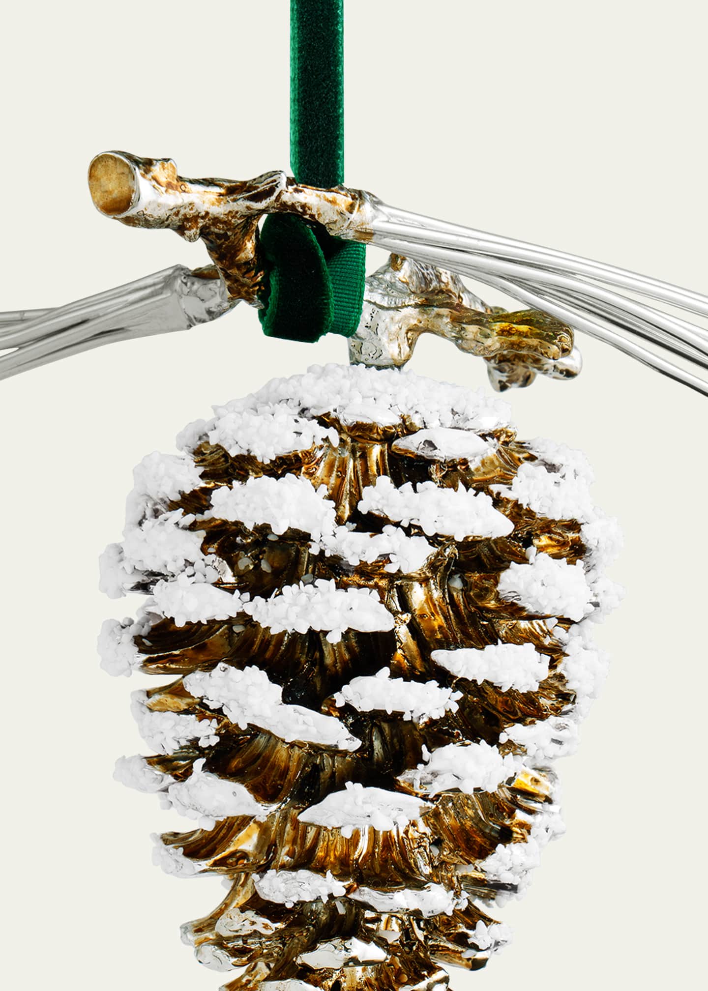 Michael Aram Pine Cone Snowy Christmas Ornament Image 3 of 4