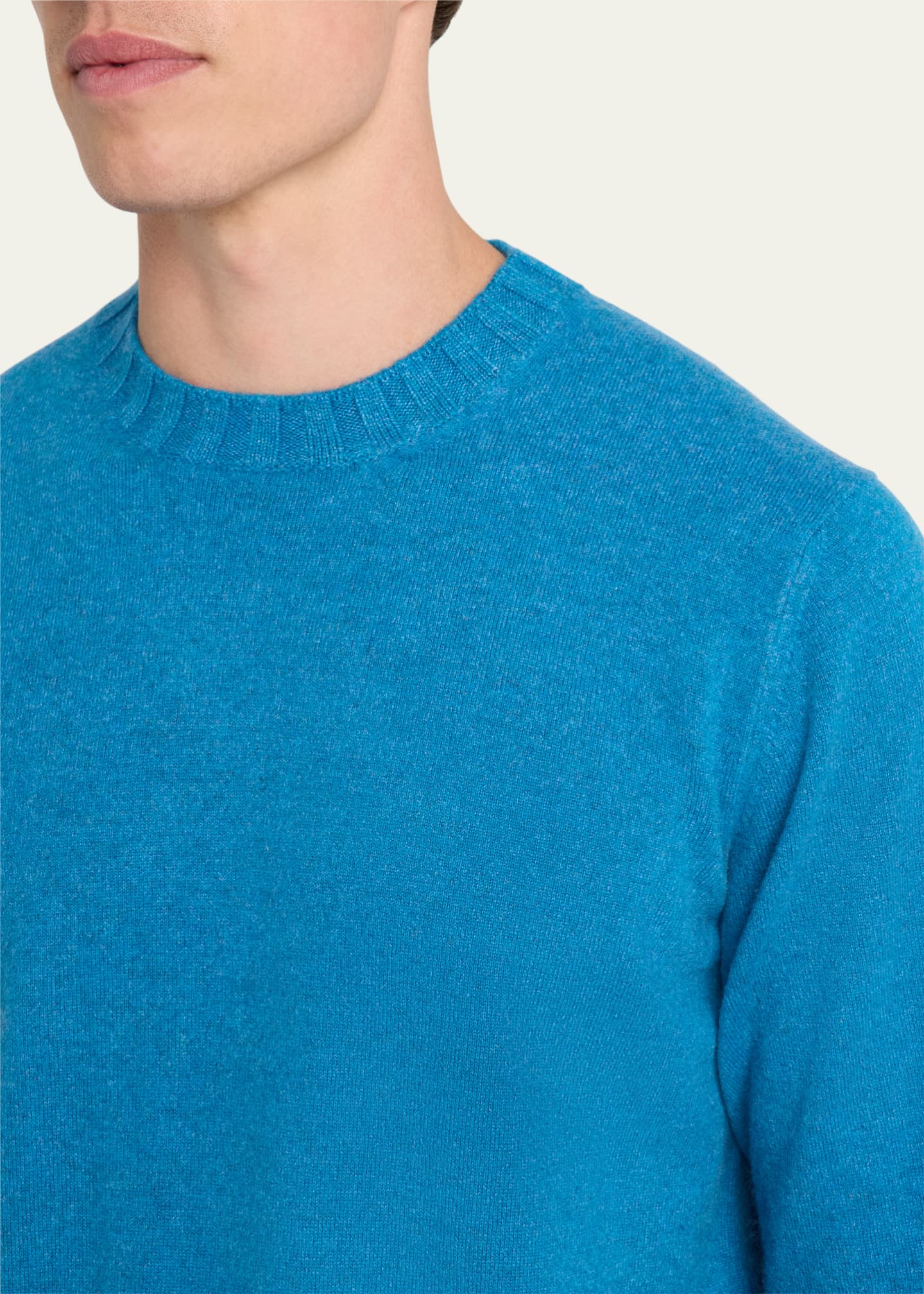 Cesare Attolini Men's Mouline Cashmere Crewneck Sweater Image 5 of 5