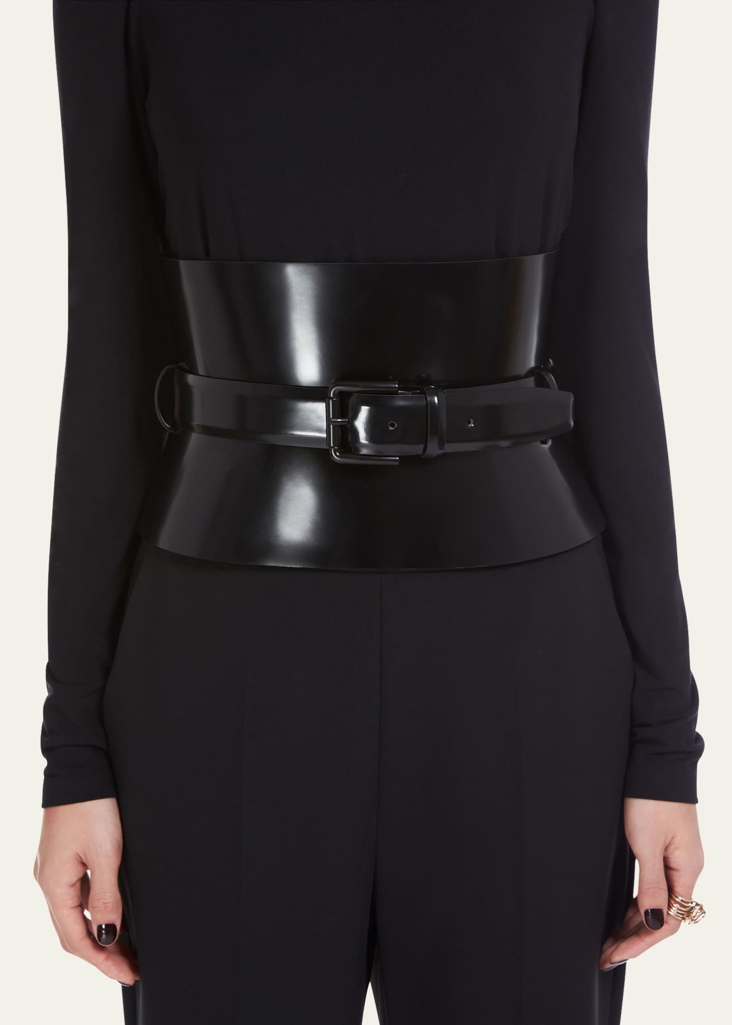 Max Mara Bustier Patent Leather Belt Image 2 of 2