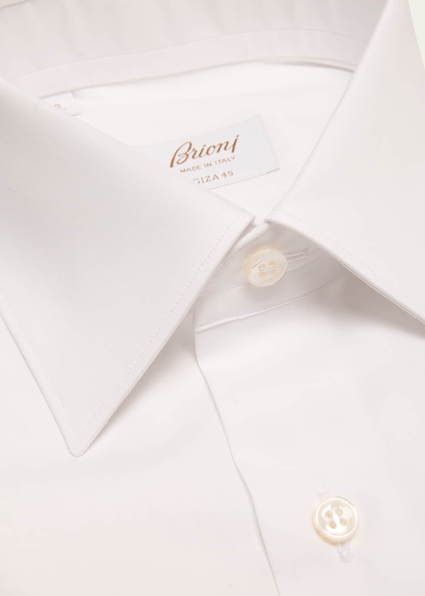 Brioni Men's Brew Giza 45 Cotton Twill Dress Shirt Image 2 of 2