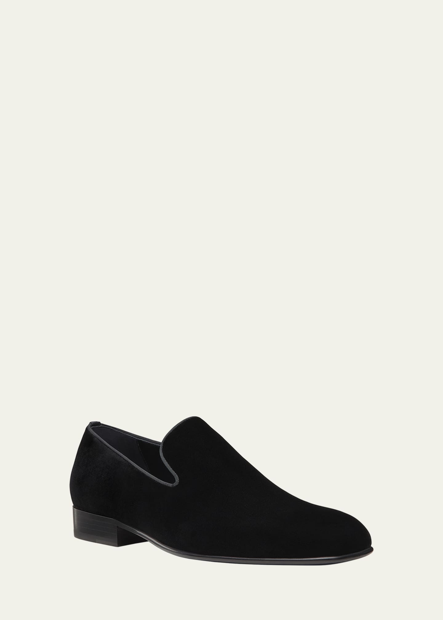 Stuart Weitzman Men's Alfred Velvet Loafers Image 2 of 4