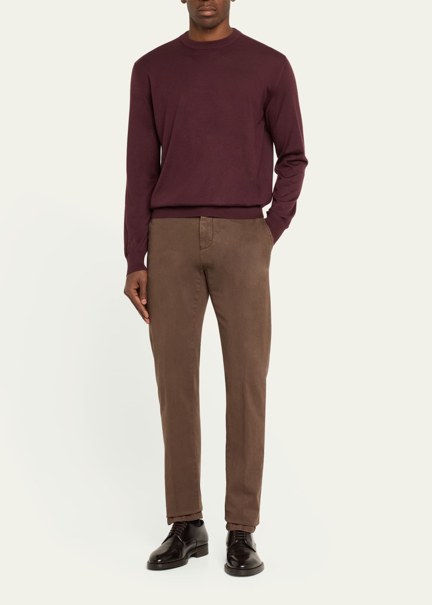 Massimo Alba Men's Cashmere Stocking Stitch Crewneck Sweater Image 2 of 5