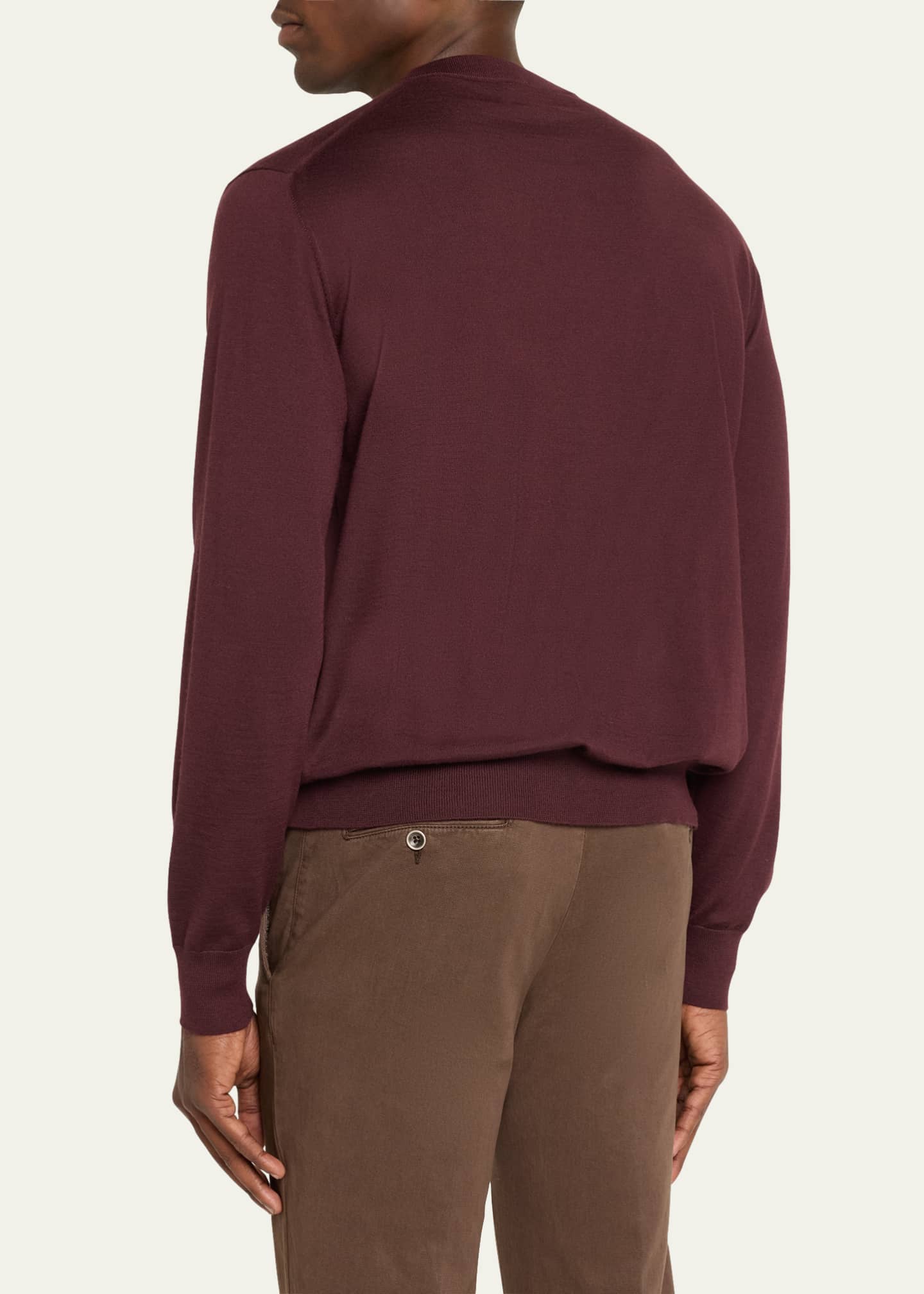 Massimo Alba Men's Cashmere Stocking Stitch Crewneck Sweater Image 3 of 5