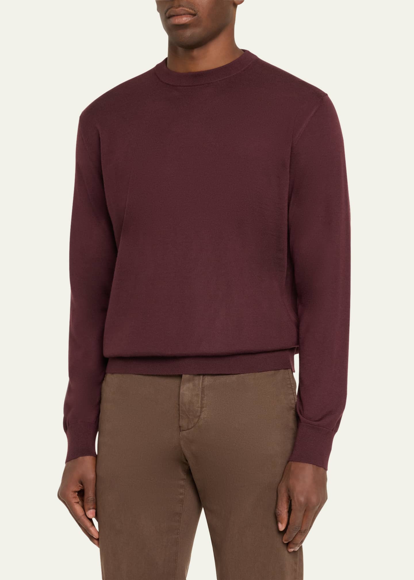 Massimo Alba Men's Cashmere Stocking Stitch Crewneck Sweater Image 4 of 5