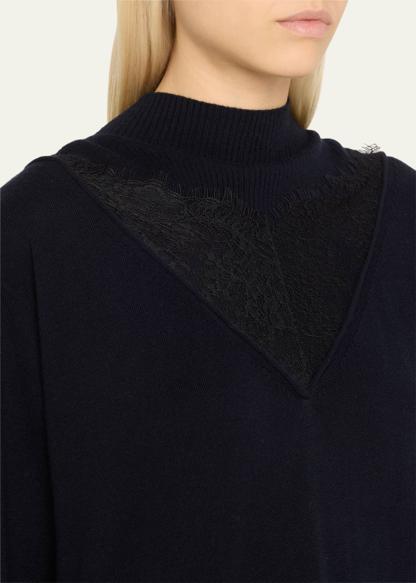 3.1 Phillip Lim Mock-Neck Combo Sweater Dress Image 5 of 5