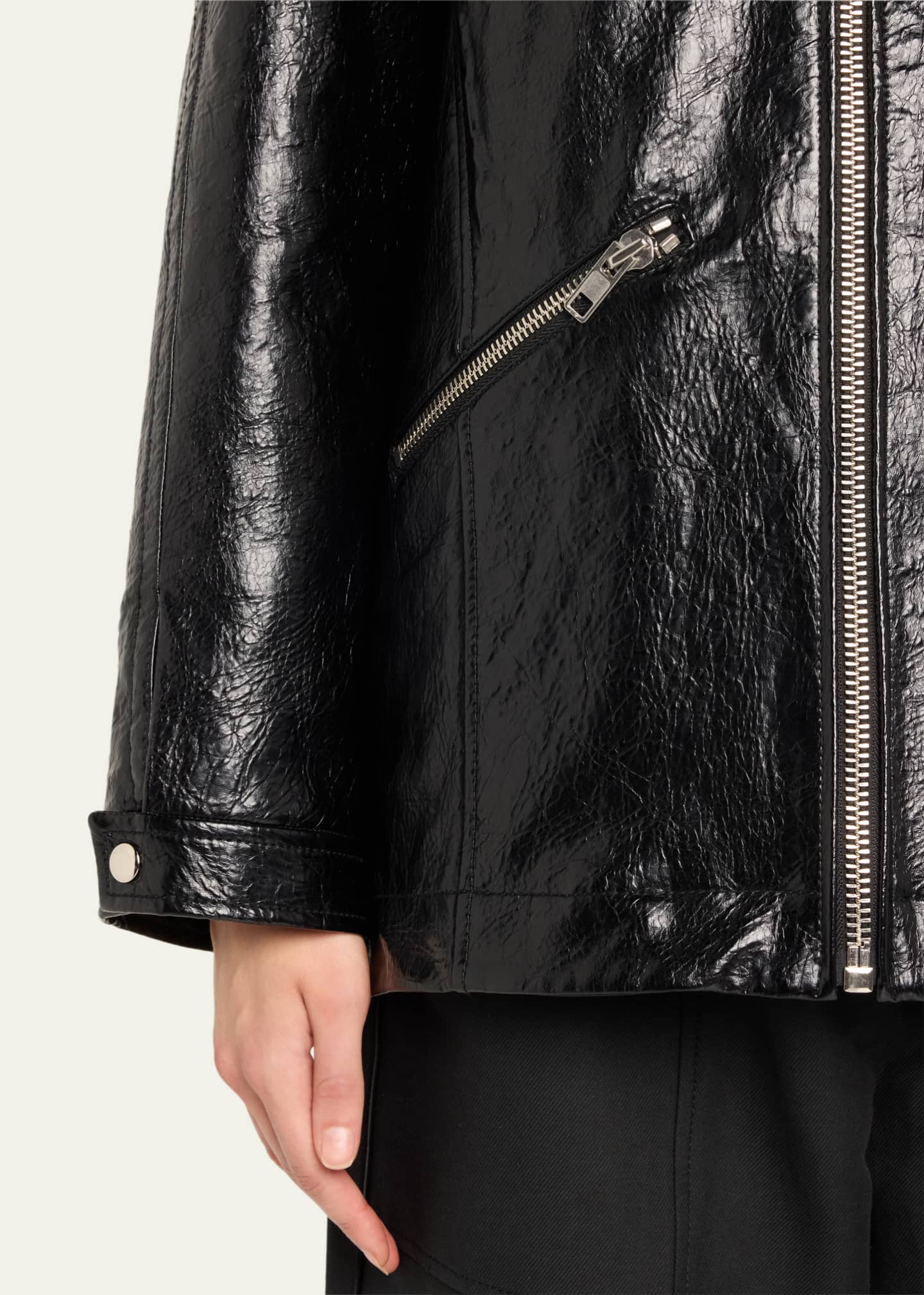 3.1 PHILLIP LIM Womens Faux Leather Pocketed Pull On Faux Fly Drawstring Cropped Pants