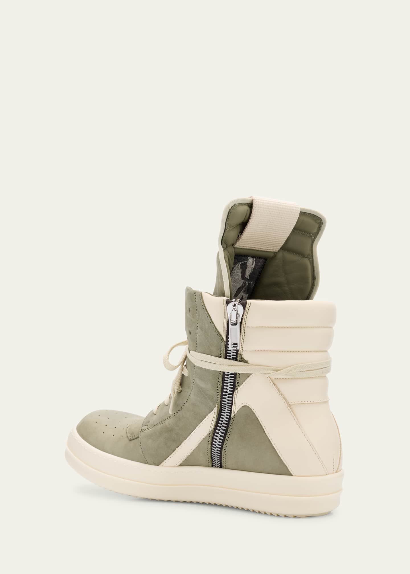 Rick Owens Men's Geobasket Suede High-Top Sneakers Image 4 of 6