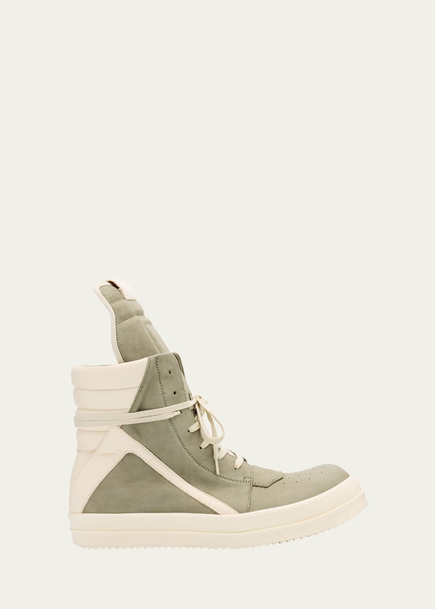 Rick Owens Men's Geobasket Suede High-Top Sneakers Image 1 of 6