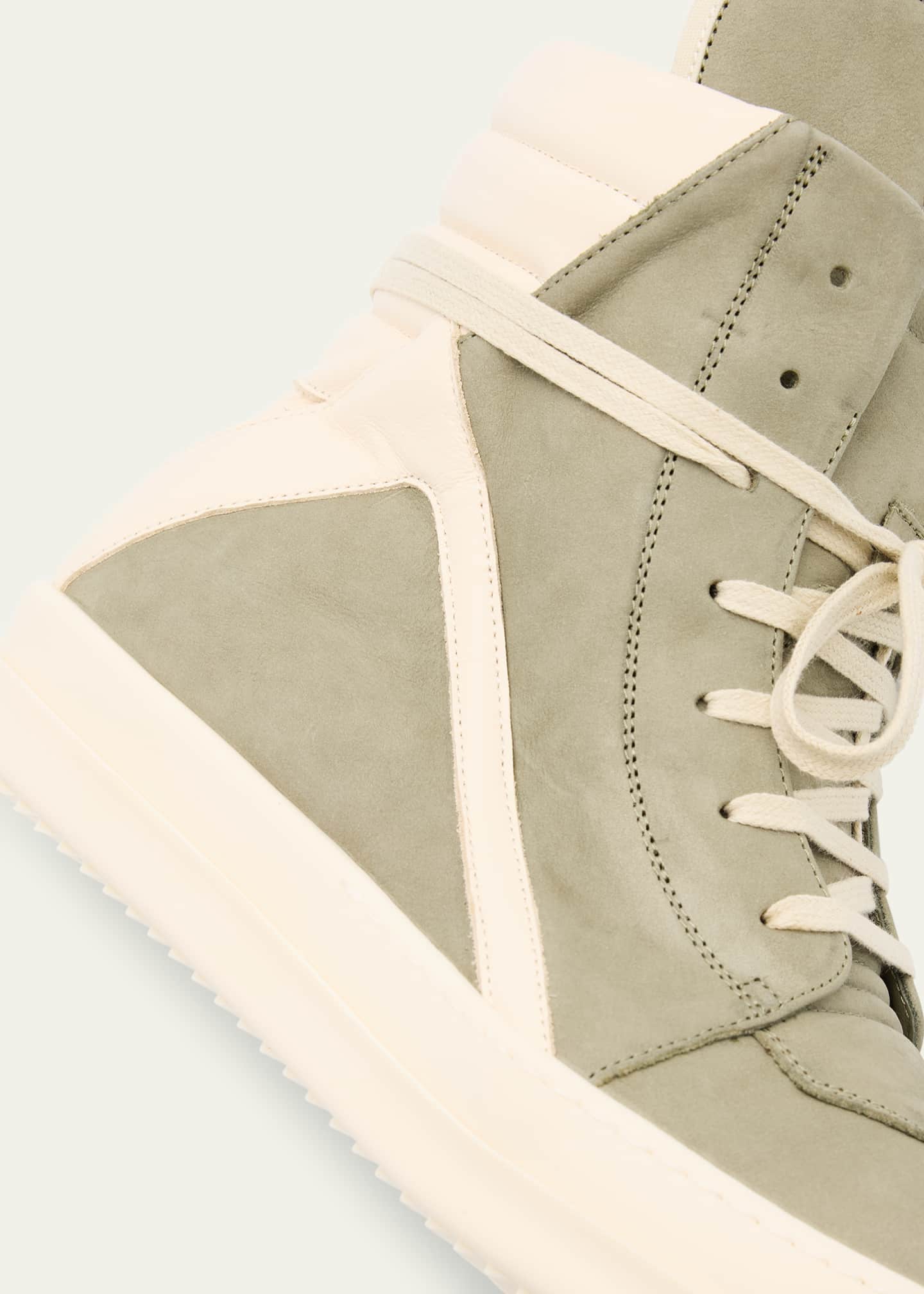Rick Owens Men's Geobasket Suede High-Top Sneakers Image 5 of 6