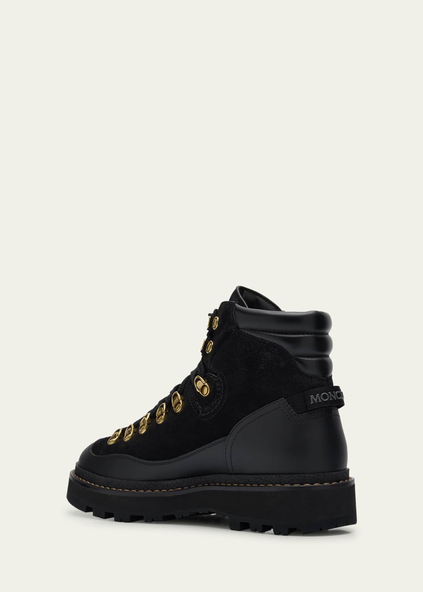 Moncler Peka Mixed Leather Hiking Boots Image 4 of 6