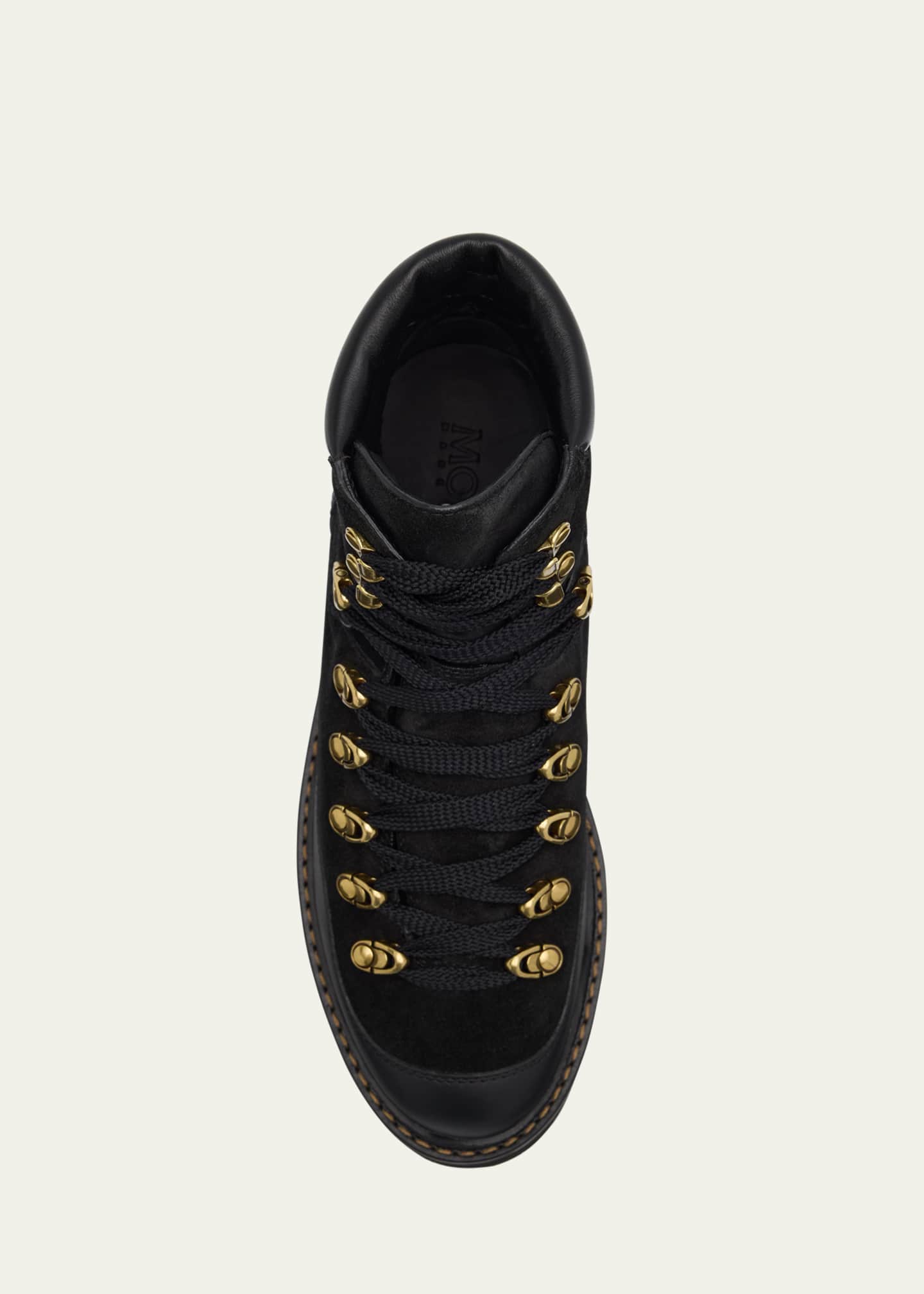 Moncler Peka Mixed Leather Hiking Boots Image 6 of 6