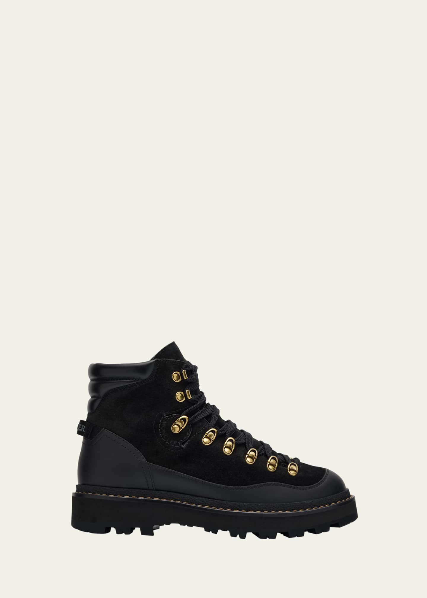 Moncler Peka Mixed Leather Hiking Boots