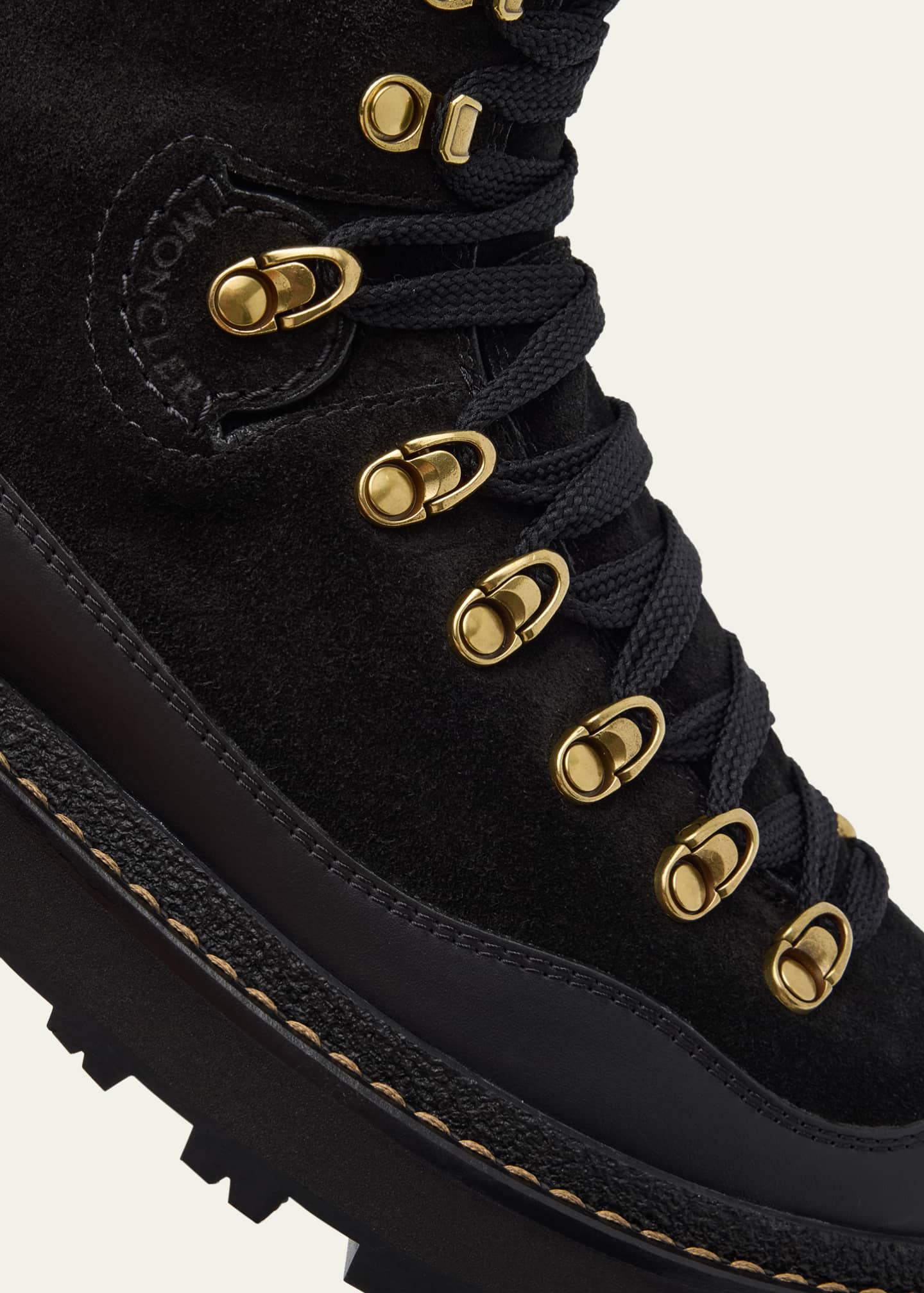Moncler Peka Mixed Leather Hiking Boots Image 5 of 6