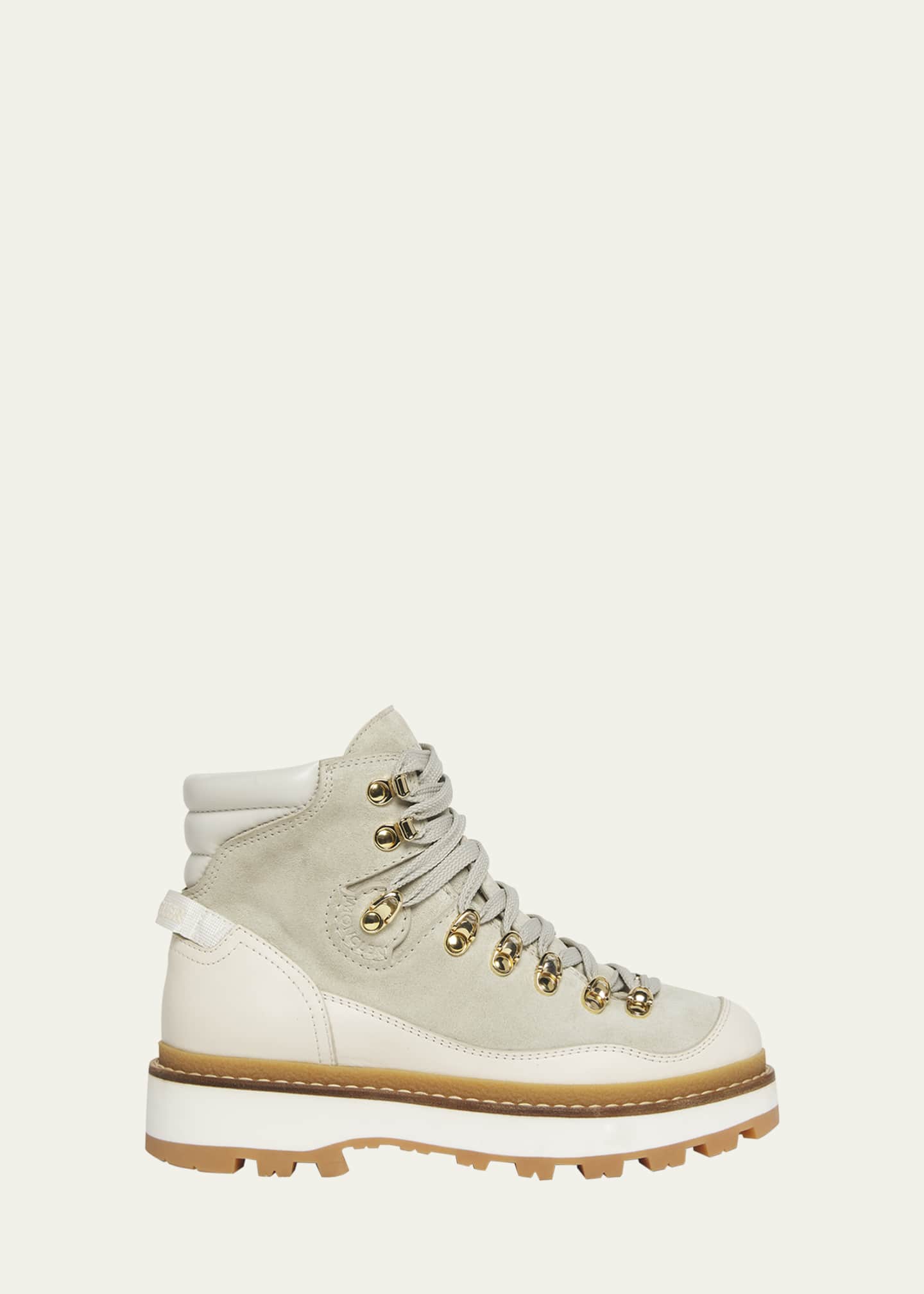 Moncler Peka Mixed Leather Hiking Boots