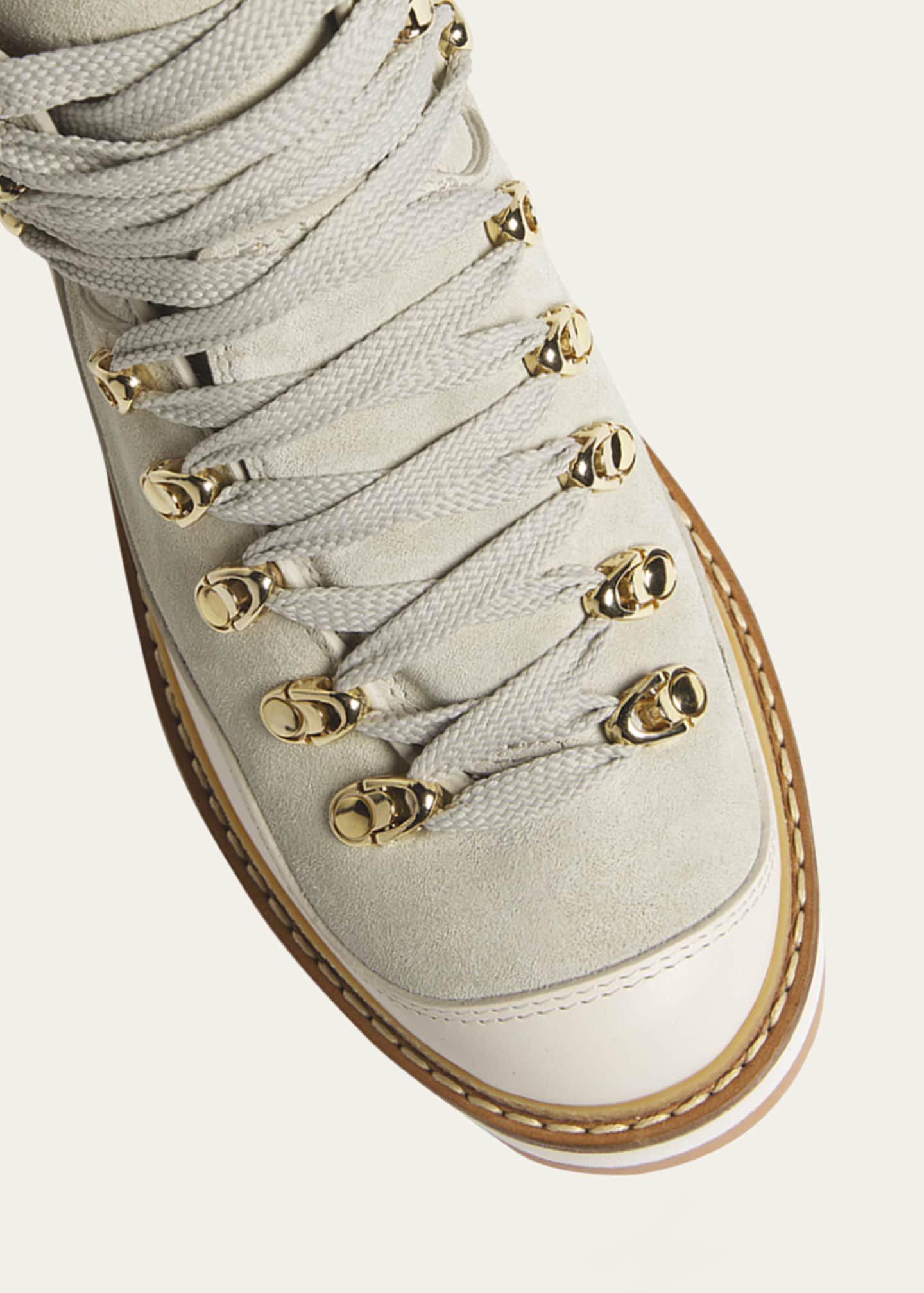 Moncler Peka Mixed Leather Hiking Boots - Bergdorf Goodman