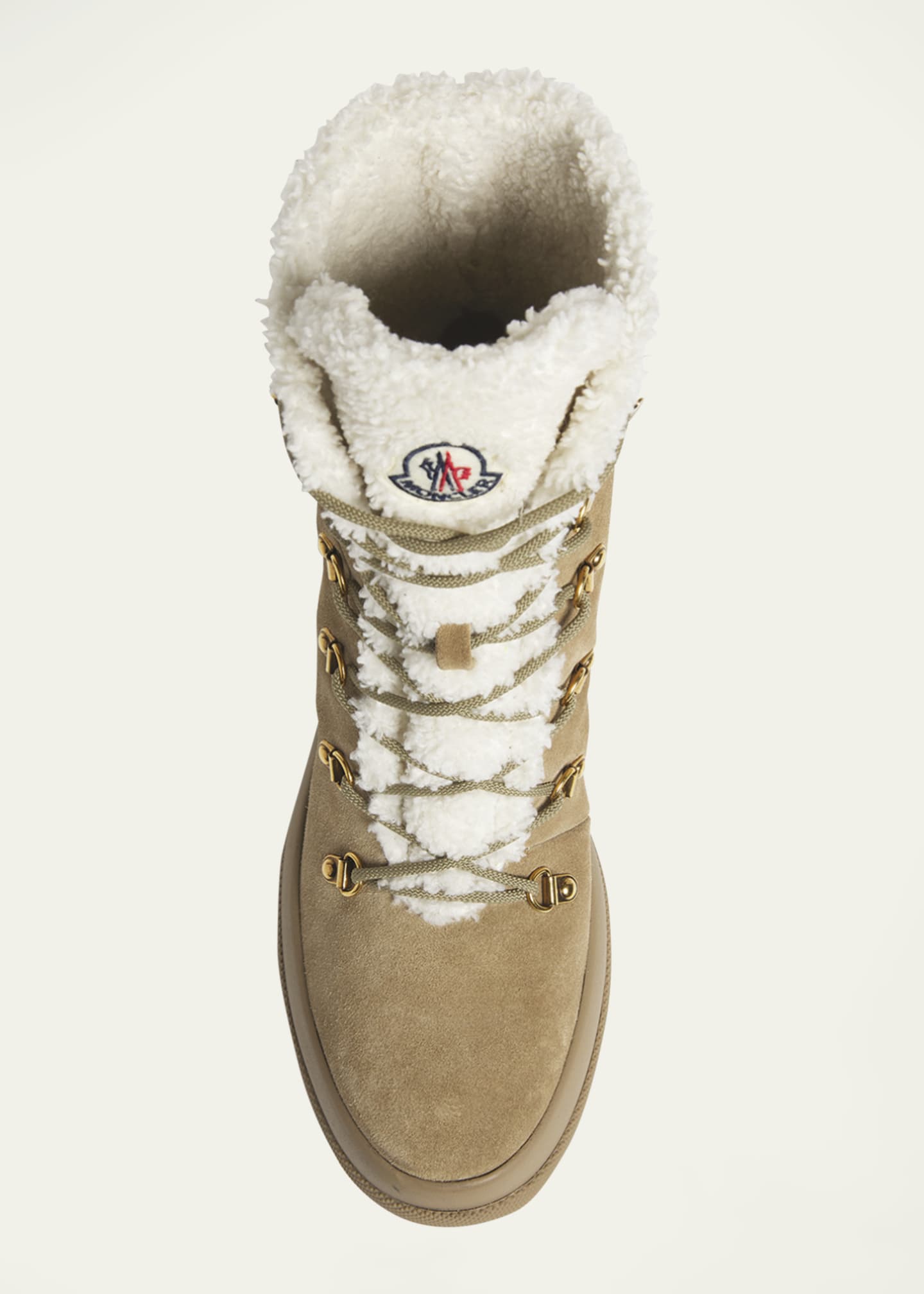 Moncler Resile Suede Faux Fur Ranger Boots Image 6 of 6