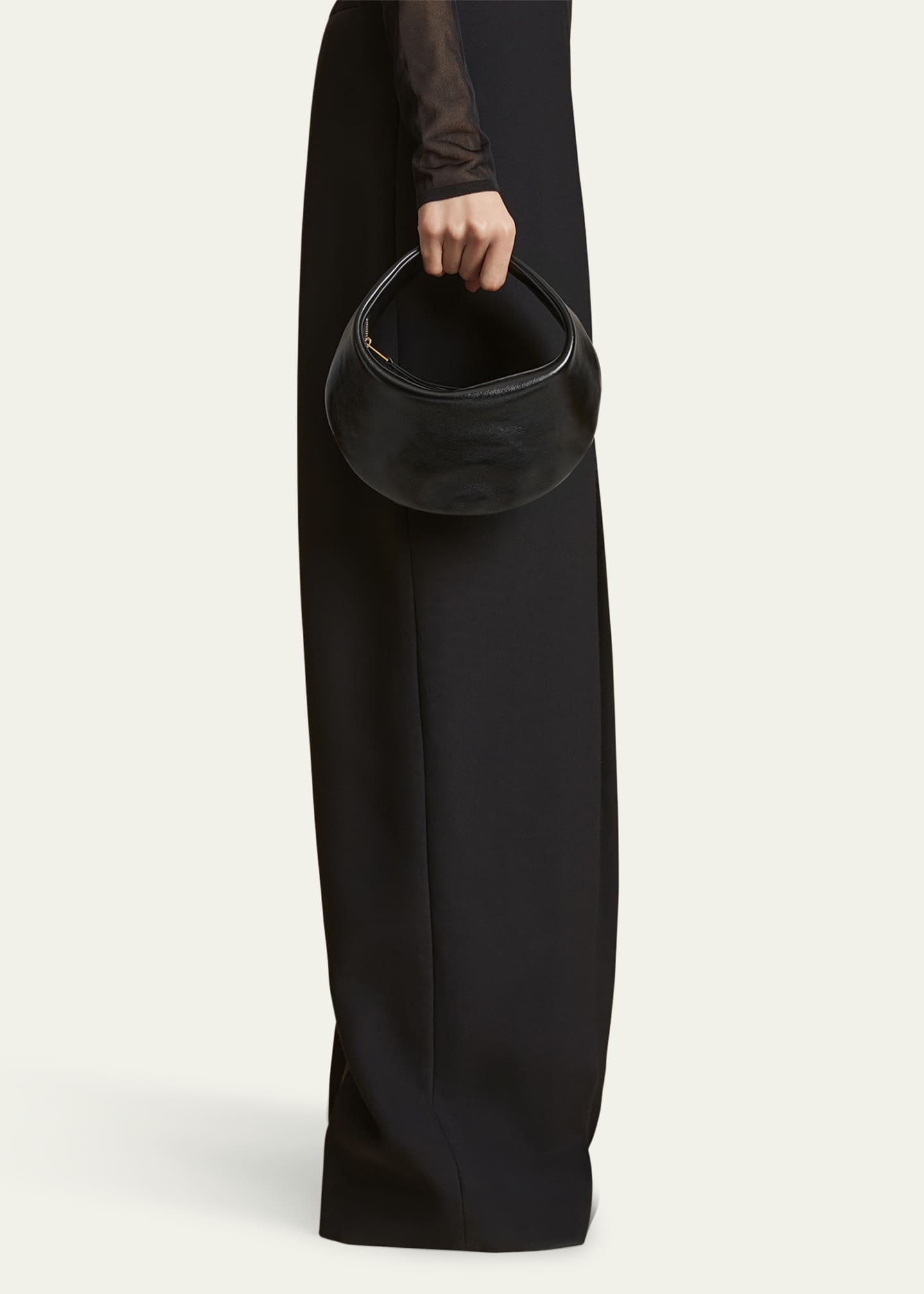 Khaite Olivia Small Leather Shoulder Bag Image 2 of 4