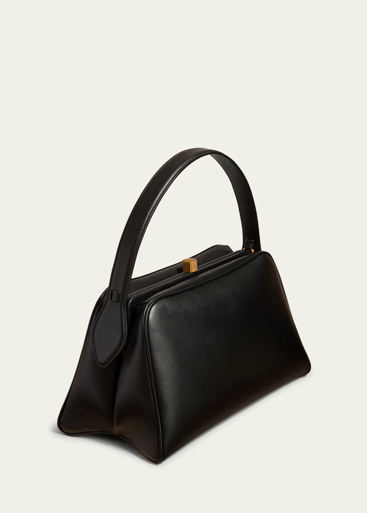 Khaite Cate Calfskin Leather Top-Handle Bag Image 3 of 6