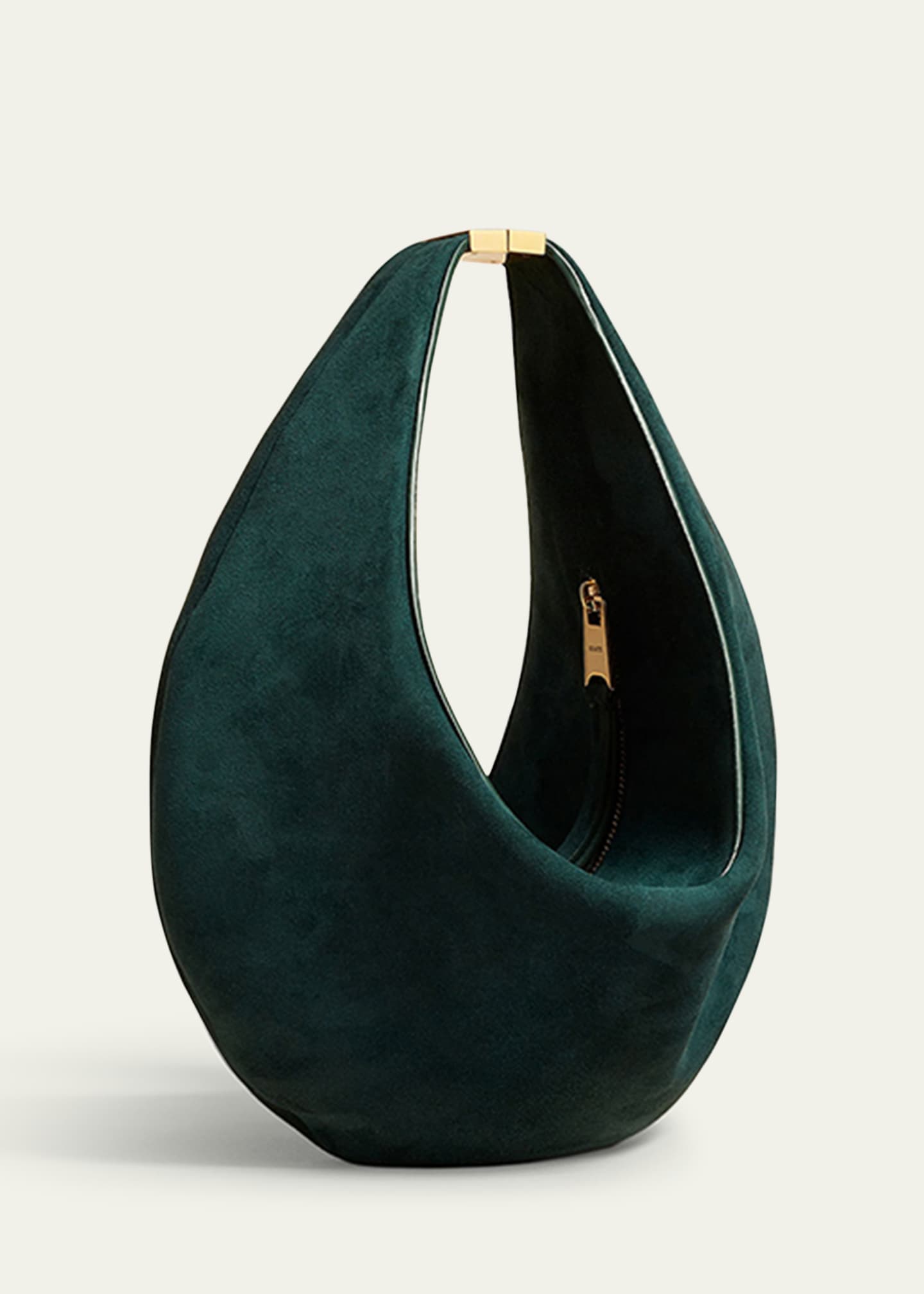 Khaite Olivia Small Suede Shoulder Bag Image 3 of 6