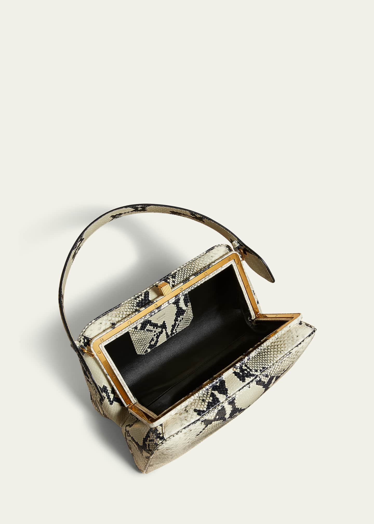 Khaite Cate Python-Embossed Leather Top-Handle Bag Image 4 of 5