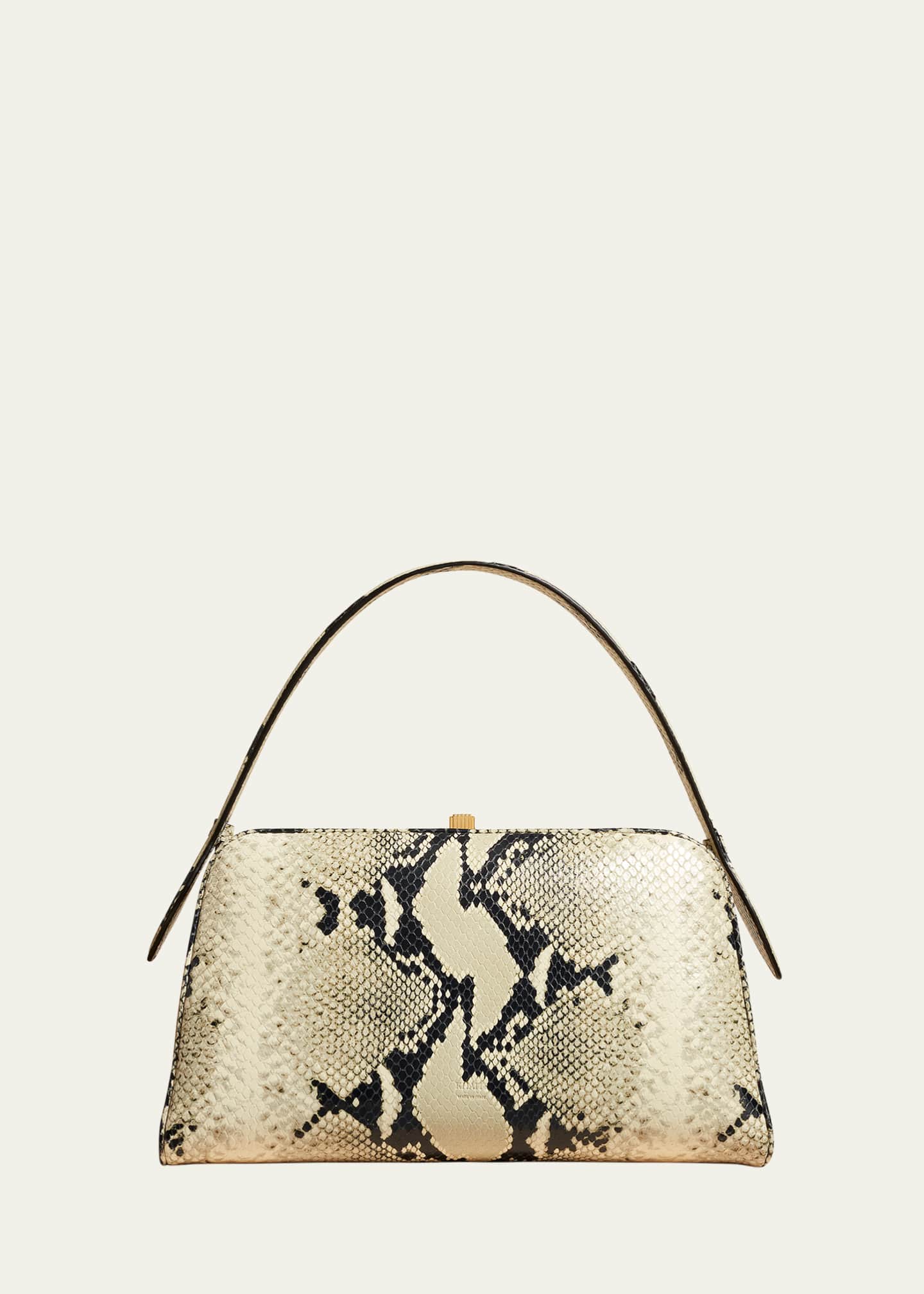 Khaite Cate Python-Embossed Leather Top-Handle Bag Image 1 of 5