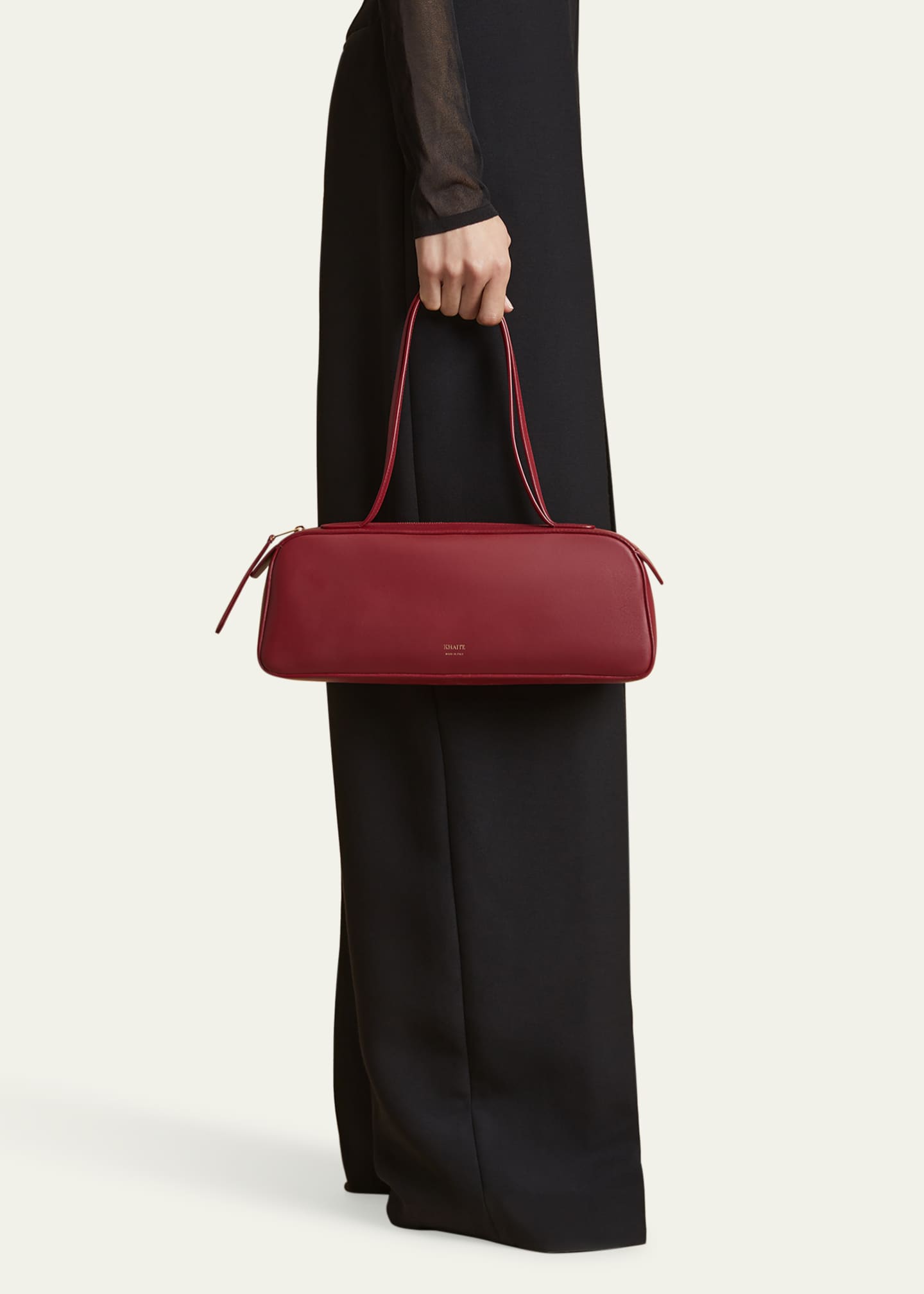Khaite Simona Zip Leather Shoulder Bag - Bergdorf Goodman