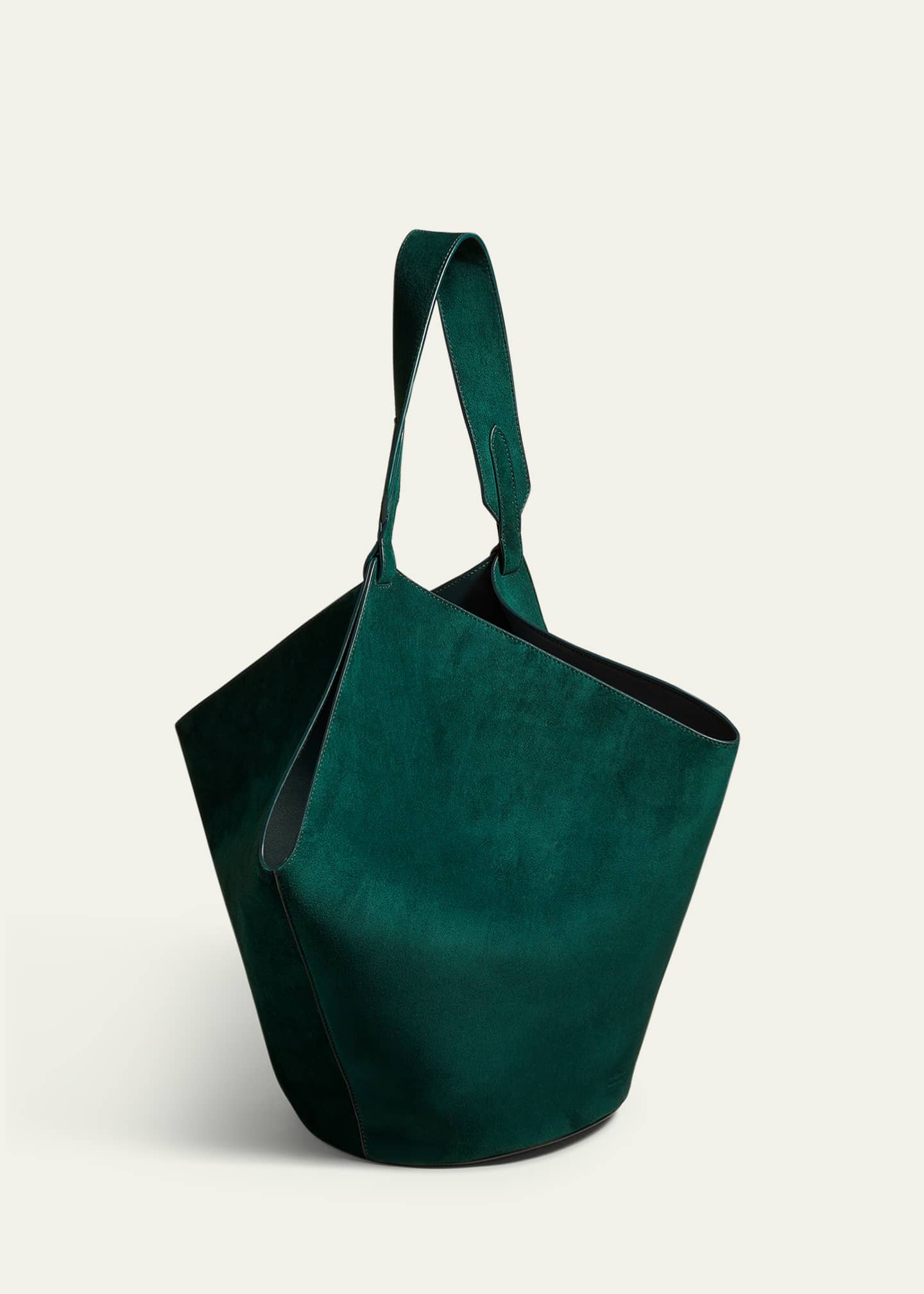 Lotus Medium Calfskin Suede Tote Bag