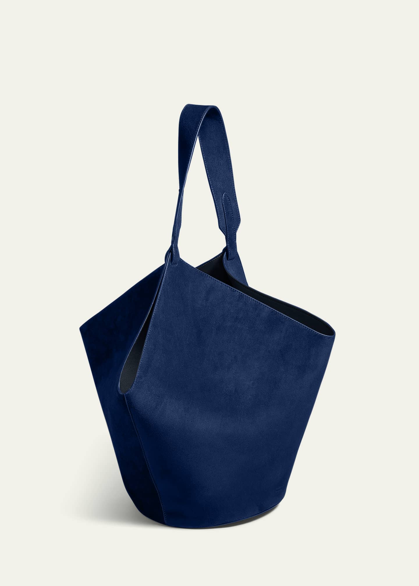 Lotus Medium Calfskin Suede Tote Bag