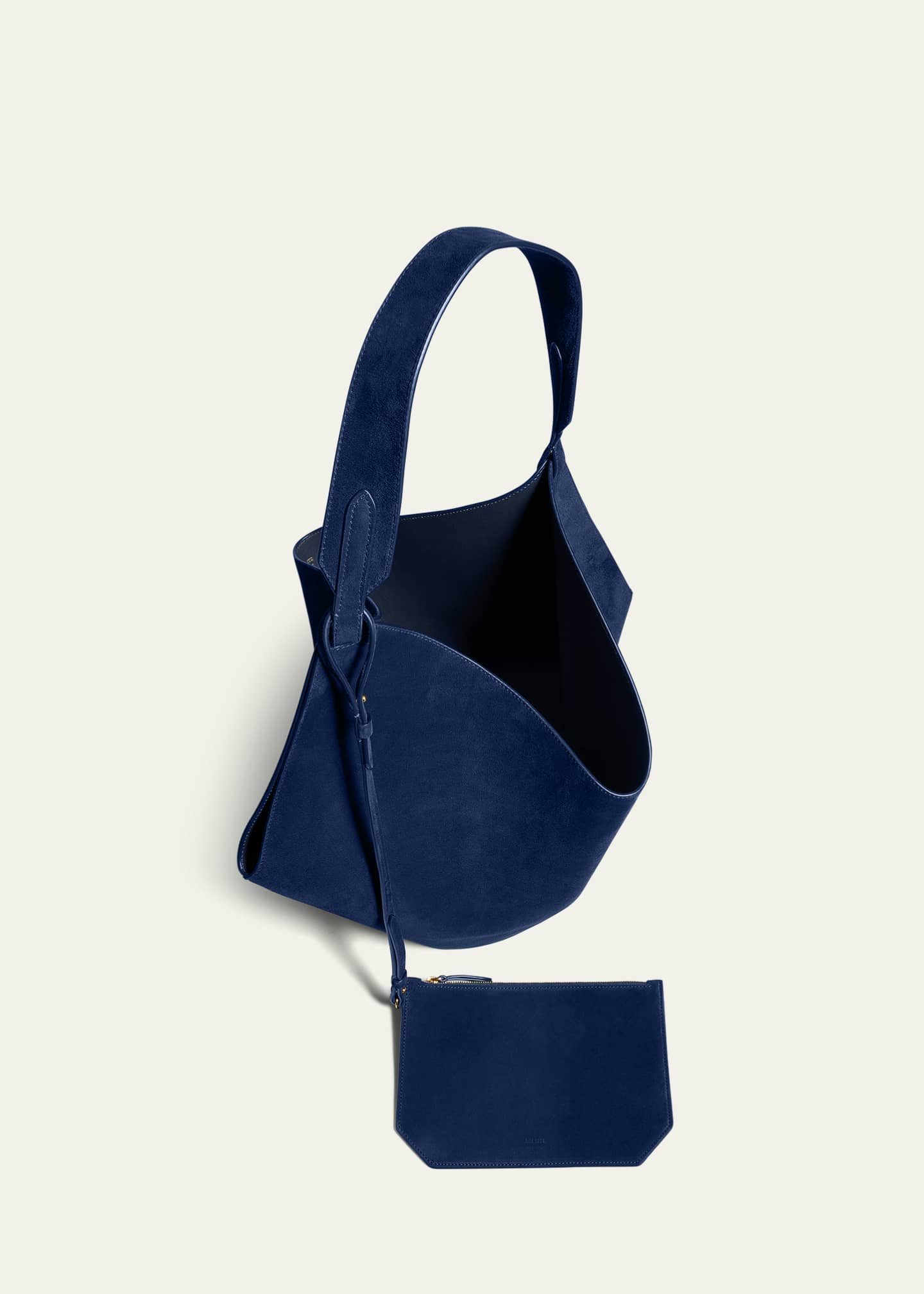 Lotus Medium Calfskin Suede Tote Bag